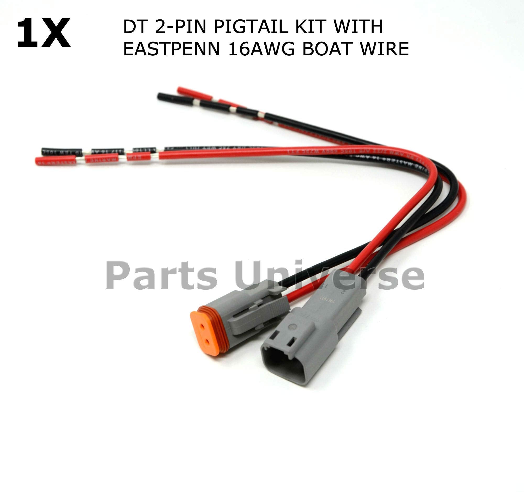 Deutsch 518 Pcs Dt Connector Kit Gray Oem 518 - Stamped Contacts & Pigtail Kit