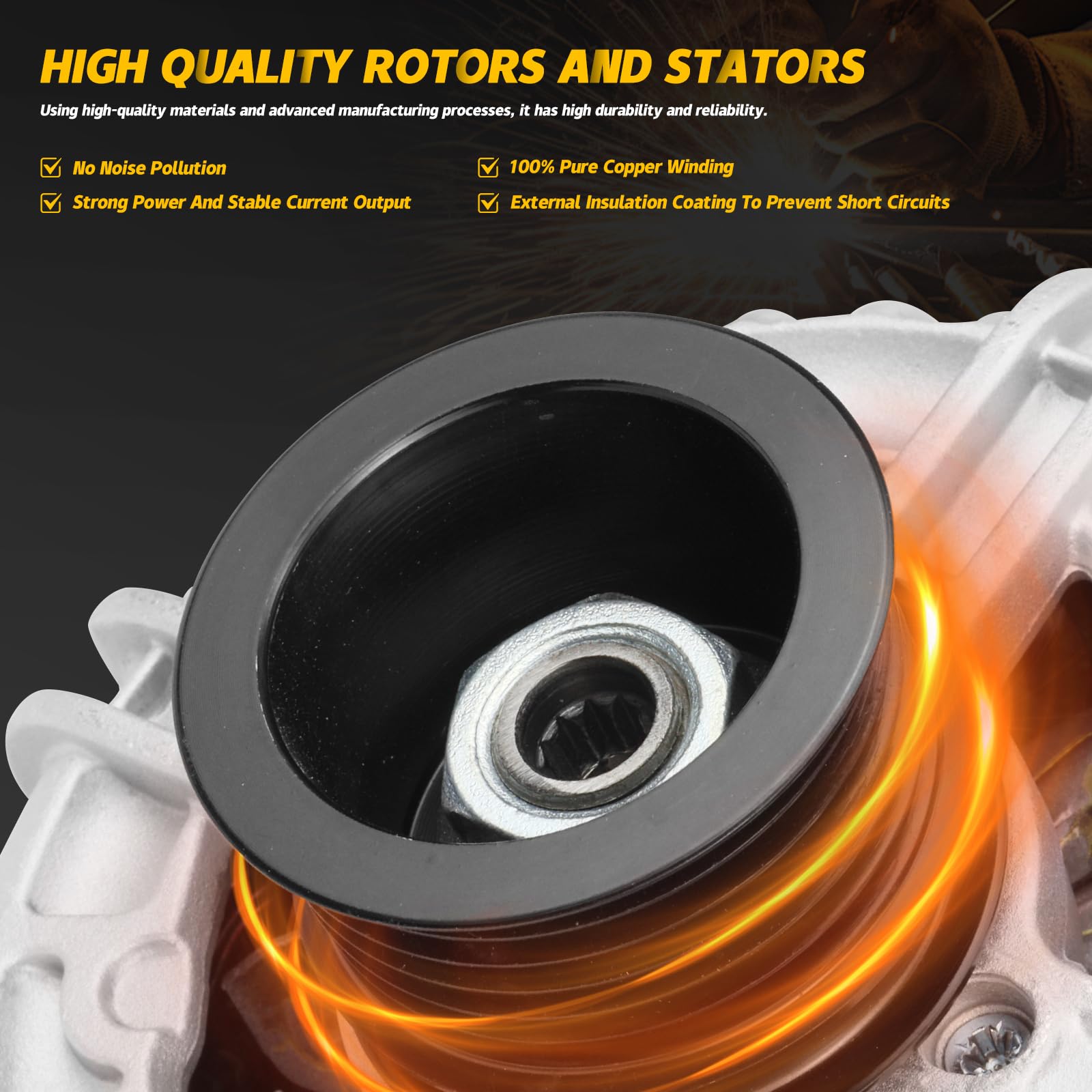 YINAVAGAD 27060-0P240 Alternator for Lexus ES350 RX350 3.5L 2010-2018, for Toyota Highlander Venza Sienna RAV4 3.5L 2007-2016, R