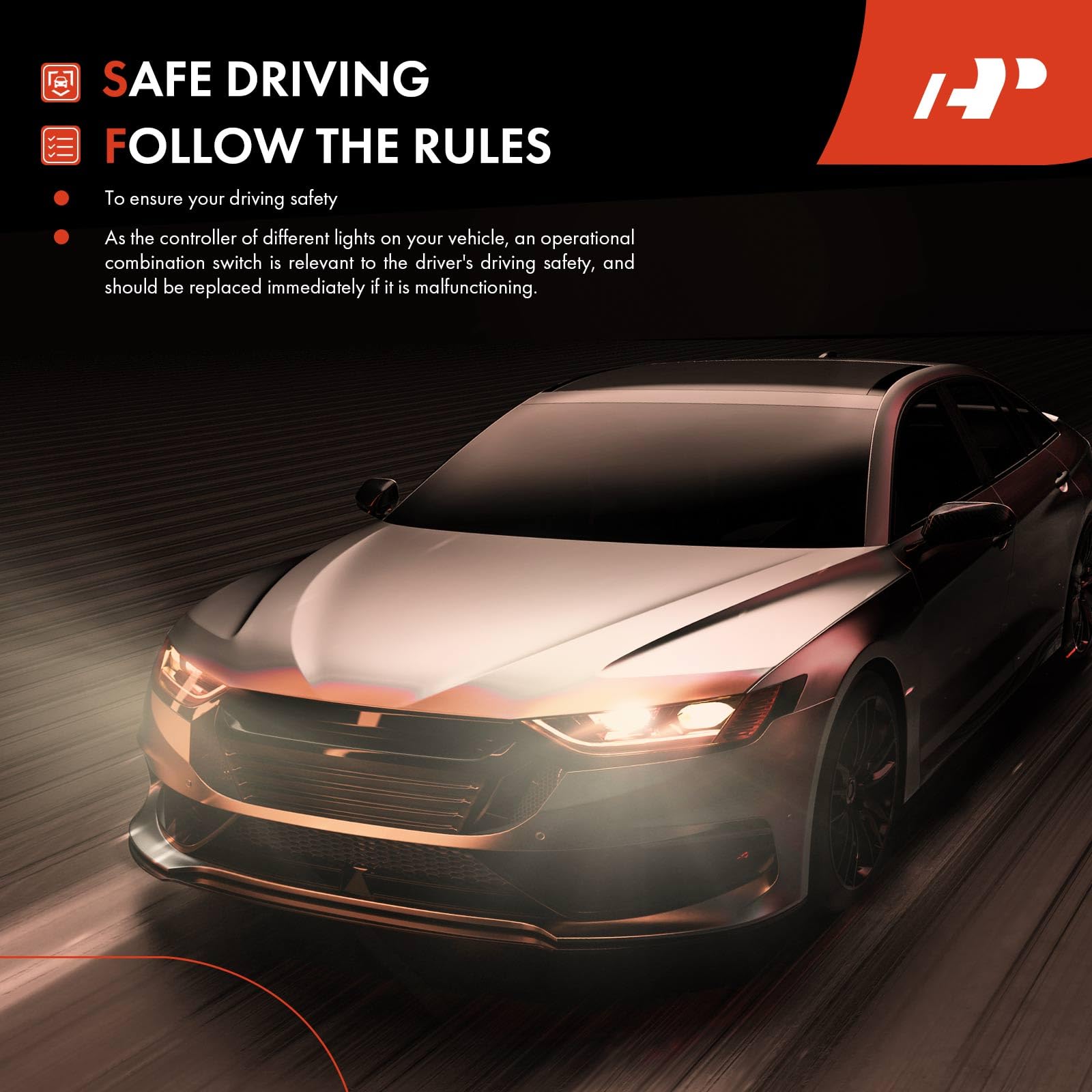 A-Premium Multifunction Switch Windshield Wiper Washer Control & Hazard Warning Flashers, Compatible with Ford Mustang 1999 2000 2001 2002 2003 2004