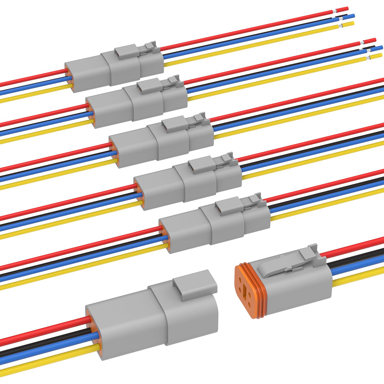 Newdeli Deutsch 4 Pin Connector Kit Waterproof Electrical Connector 16 Awg Male And Female Automotive Wire Connectors For Car Tr