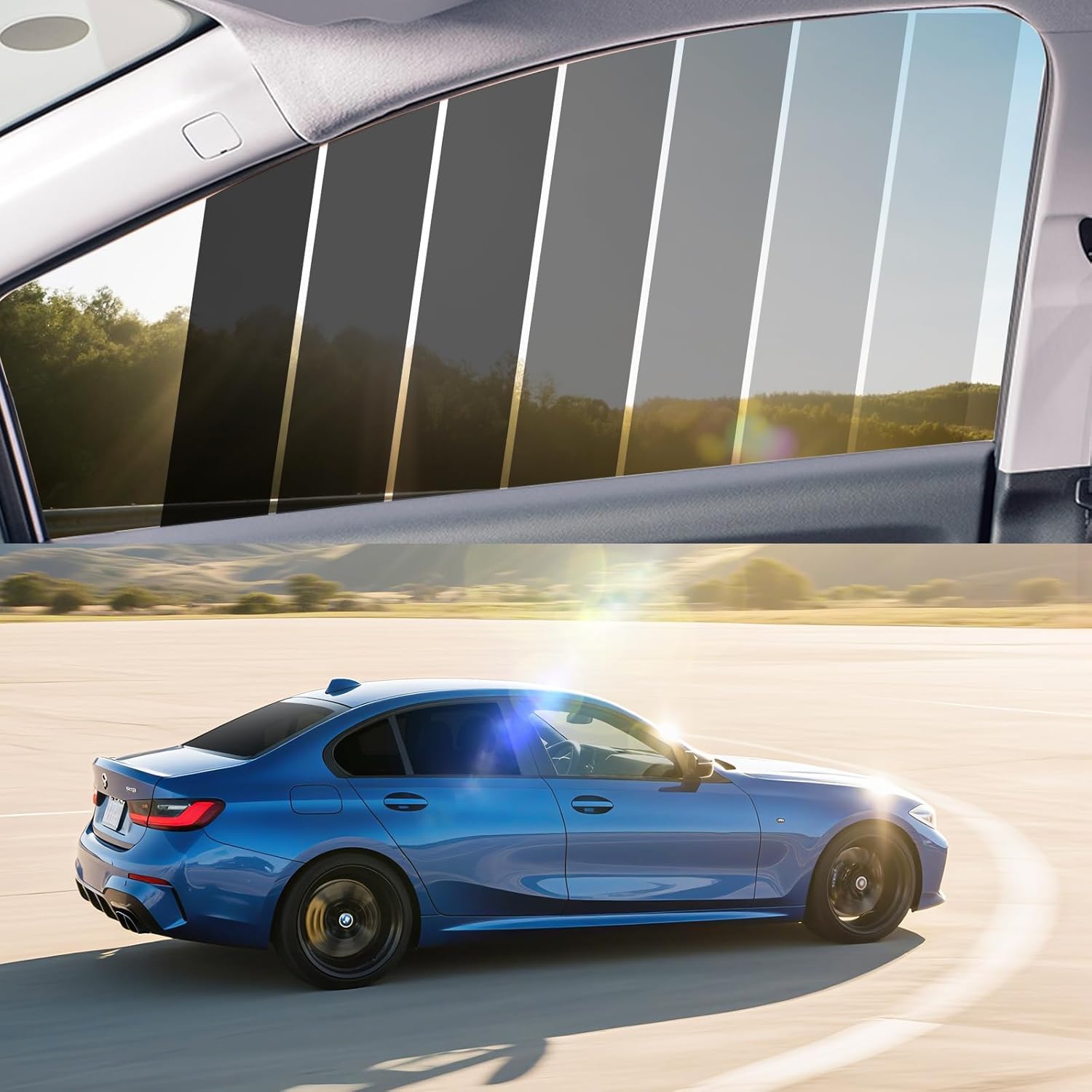 ARANA Nano Ceramic Car Window Tint Film 3% Percent - 36 x100FT Heat & UV Blocking, Privacy Anti-Glare, Scratch & Explosion Pro