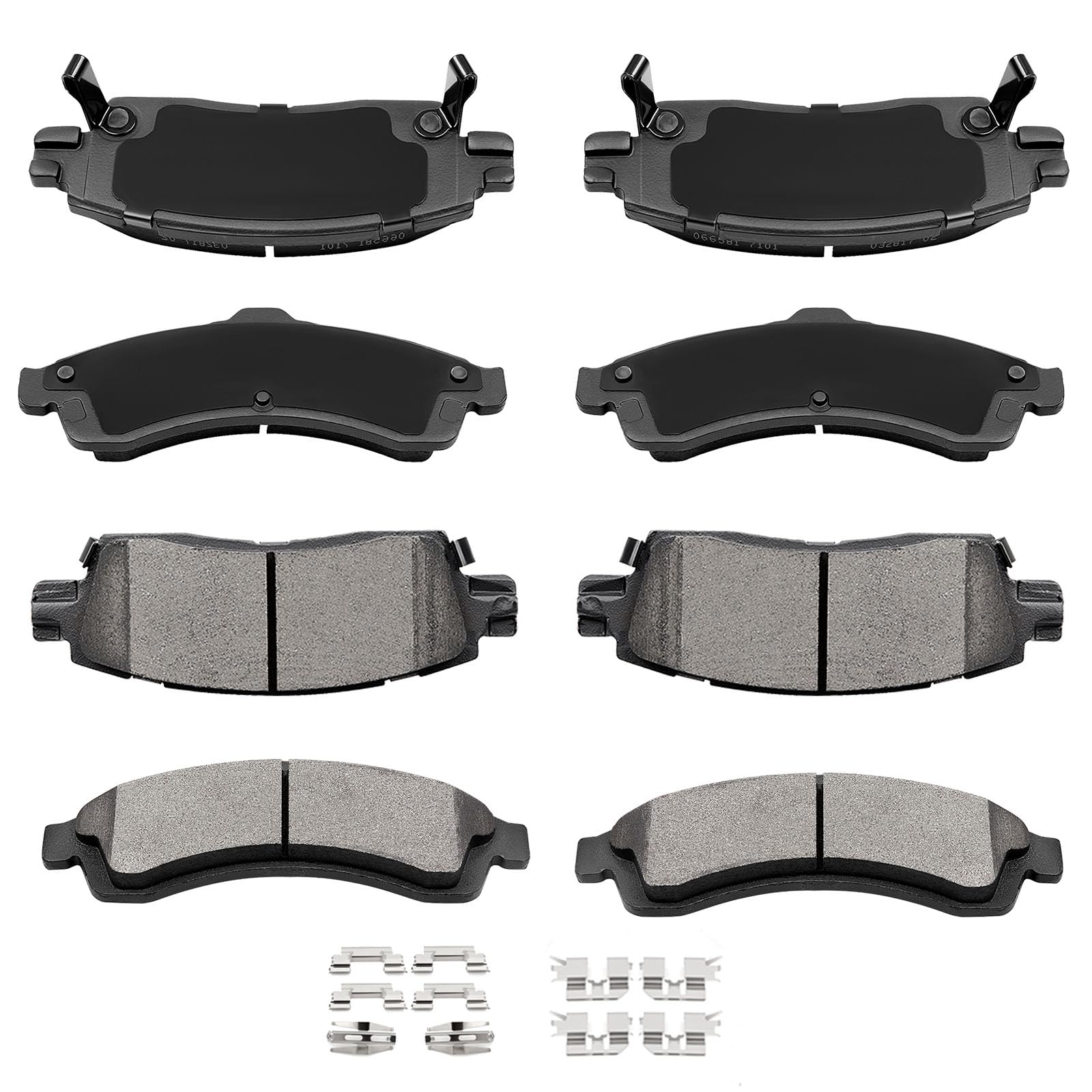 Automuto 8Pcs Front & Rear Disc Brake Pads Set D883 D882 For Buick Rainier For Chevrolet Ssr Trailblazer Trailblazer Ext For Gmc