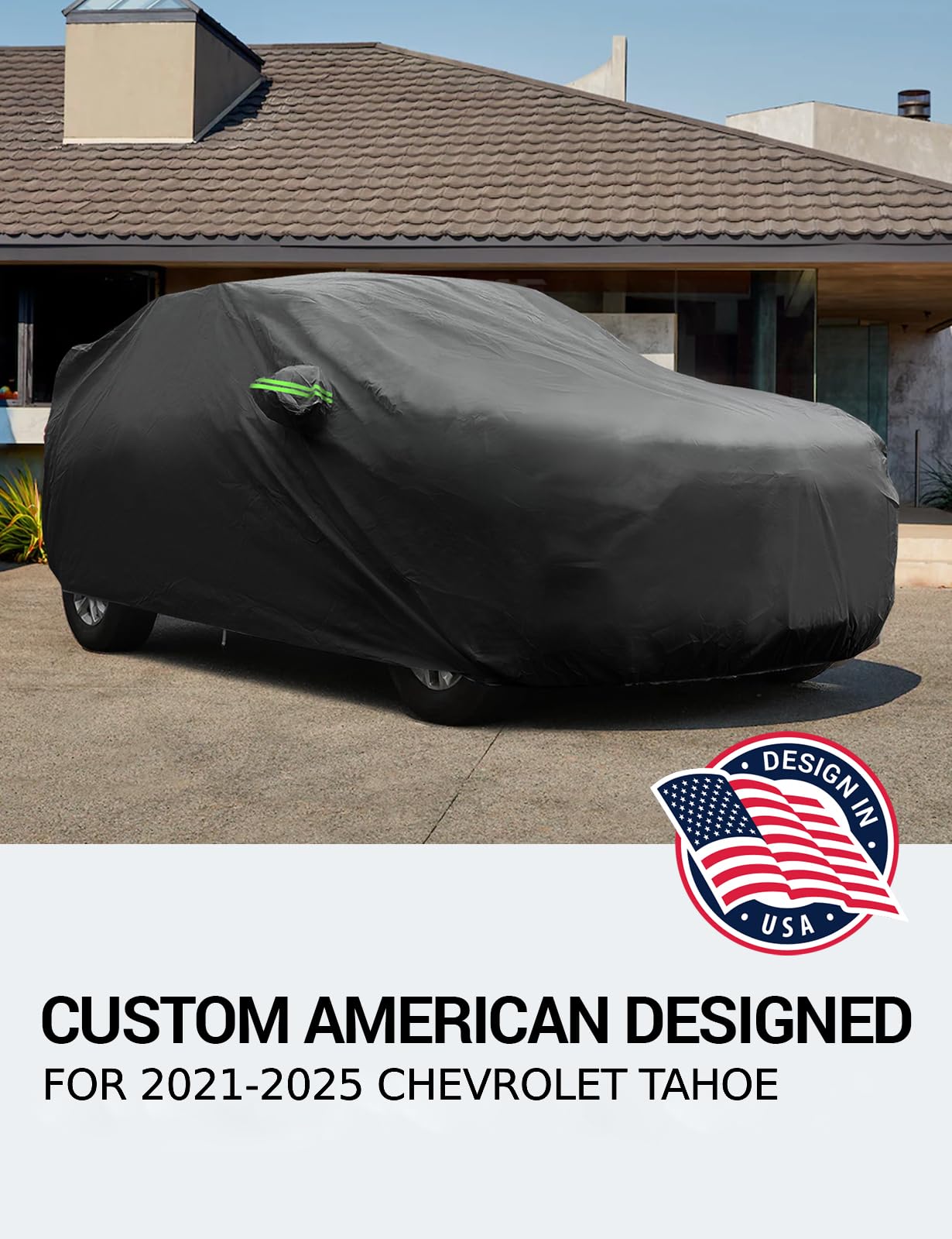 Proadsy 2025 Upgrade Car Cover Compatible With Chevrolet Tahoe 2021-2024 2025 Windproof All Weather Waterproof Sun Rain Uv Dust