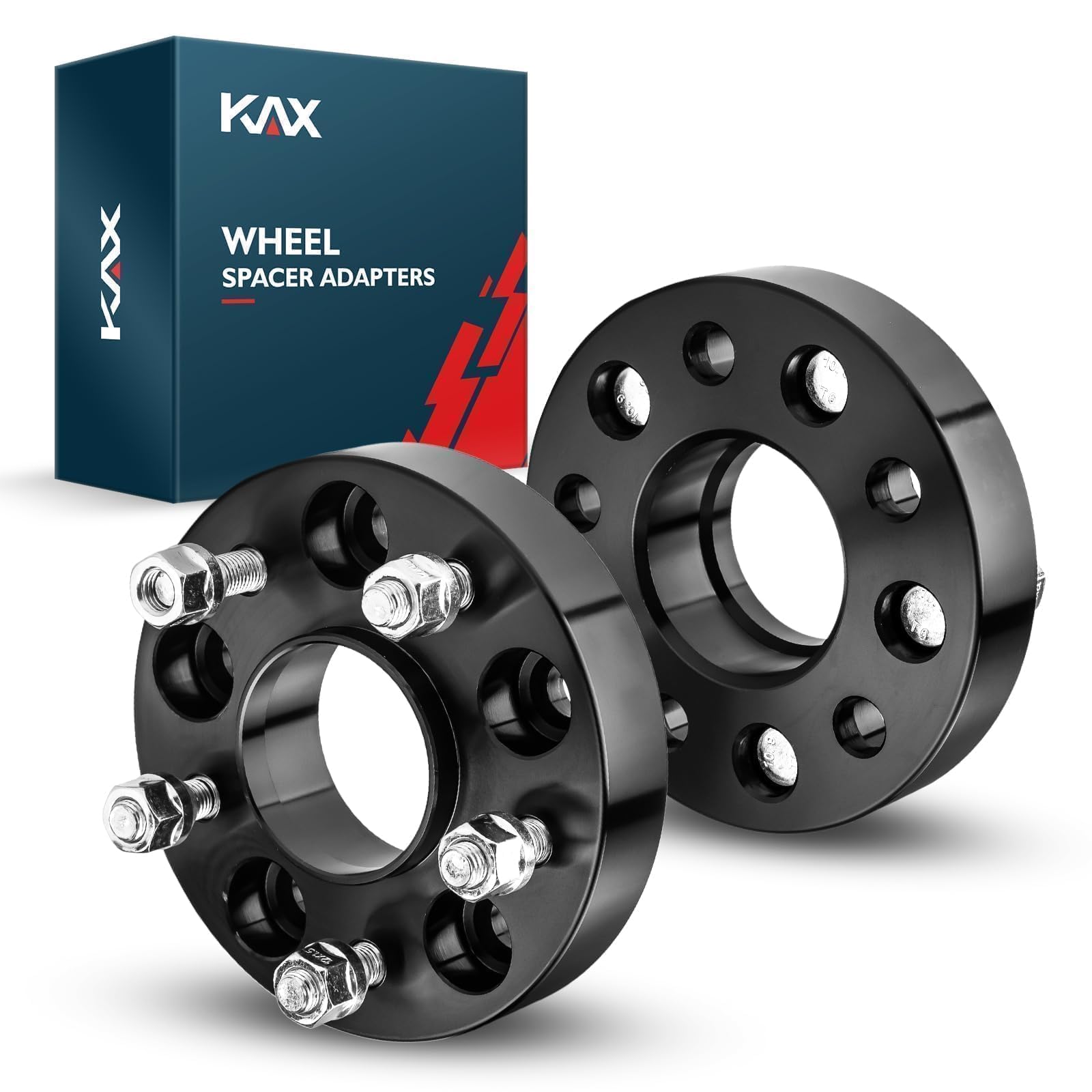 KAX 5x4.75 Wheel Spacers,Forged 1.25 inch 5 Lug Hub Centric Wheel Spacers with M12x1.5 Studs 70.5mm Hub Bore,fit for S10,Corvett