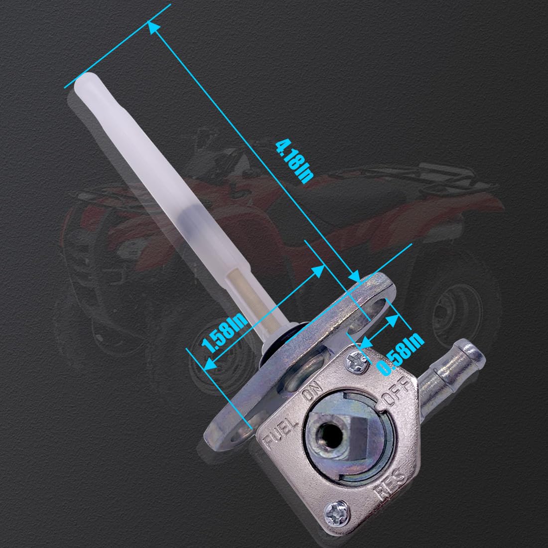 Fuel Valve Switch Petcock Fits For Honda Atv Rancher 350 400 420 450 500 650, For Honda Atv Four Wheeler Fuel / Gas Tank Petcock Valve-On / Off / Reserve Foreman Trx450 Trx500 Trx650 1998-2014