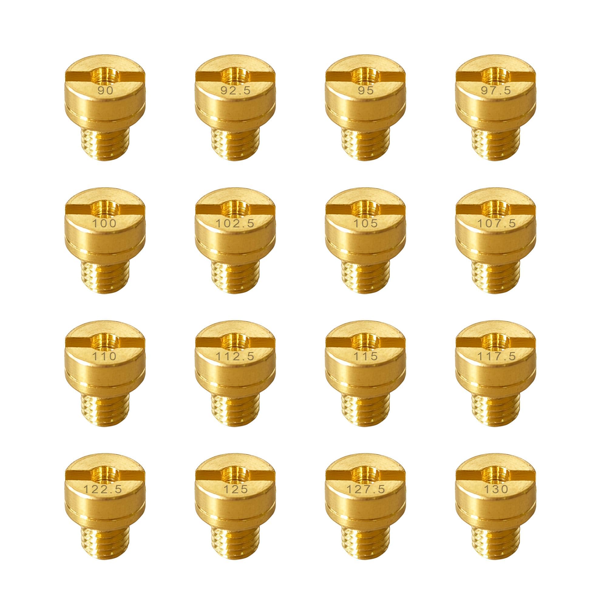 YGQ Carburetor Main Jet Kit for Mikuni HS HSR RS TM VM VM22 VM24 VM26 Carburetors Large Round N100.604 (#90 ~ #130)