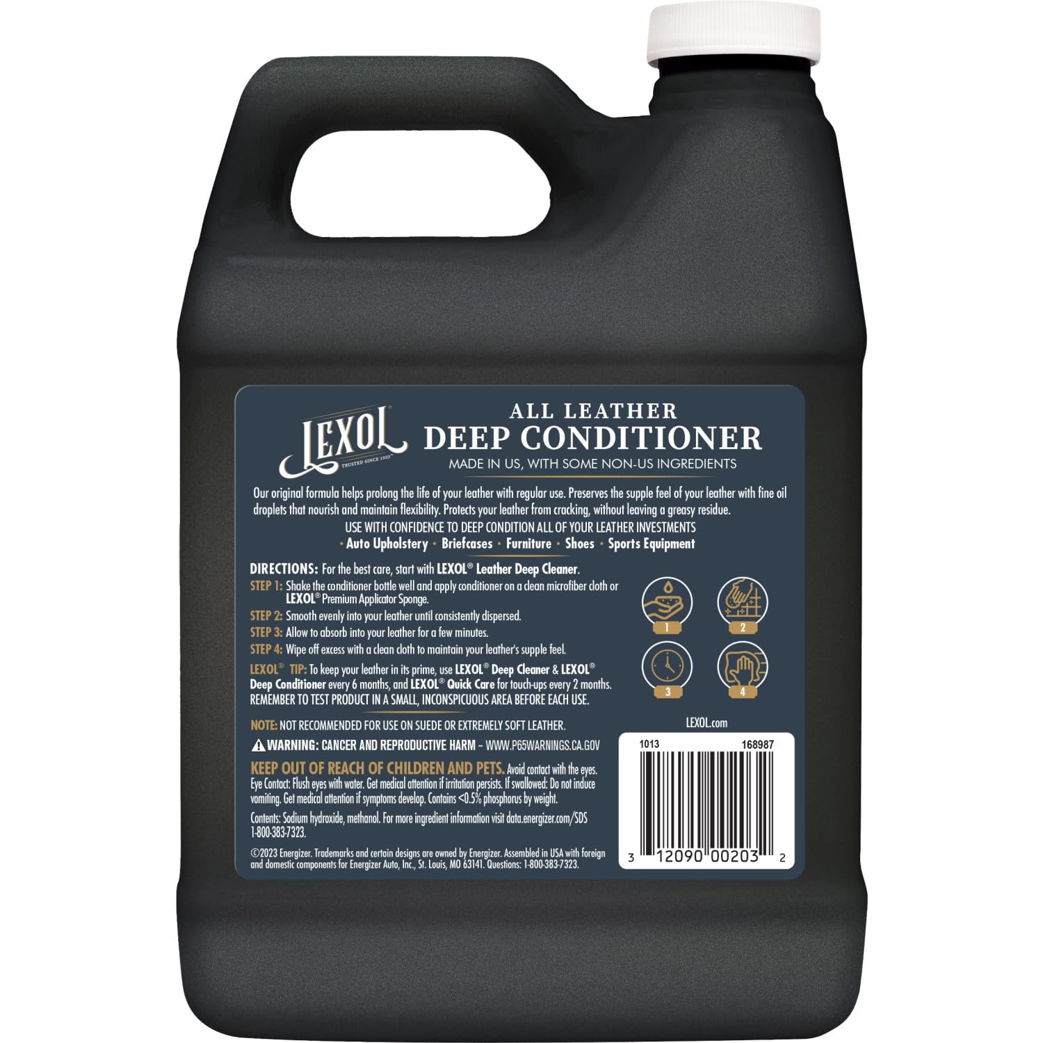 Lexol 1000115 1013 Leather Conditioner, 1-Liter