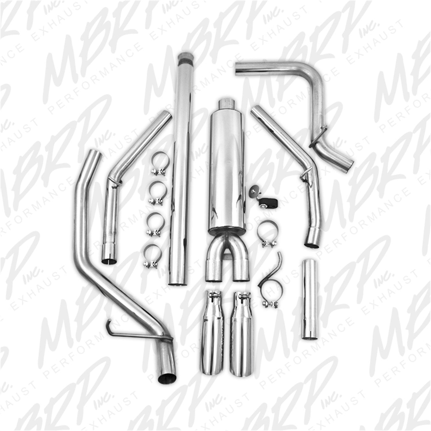 Mbrp S5084409 T409 Dual Split Rear Exhaust System, 3 Inch