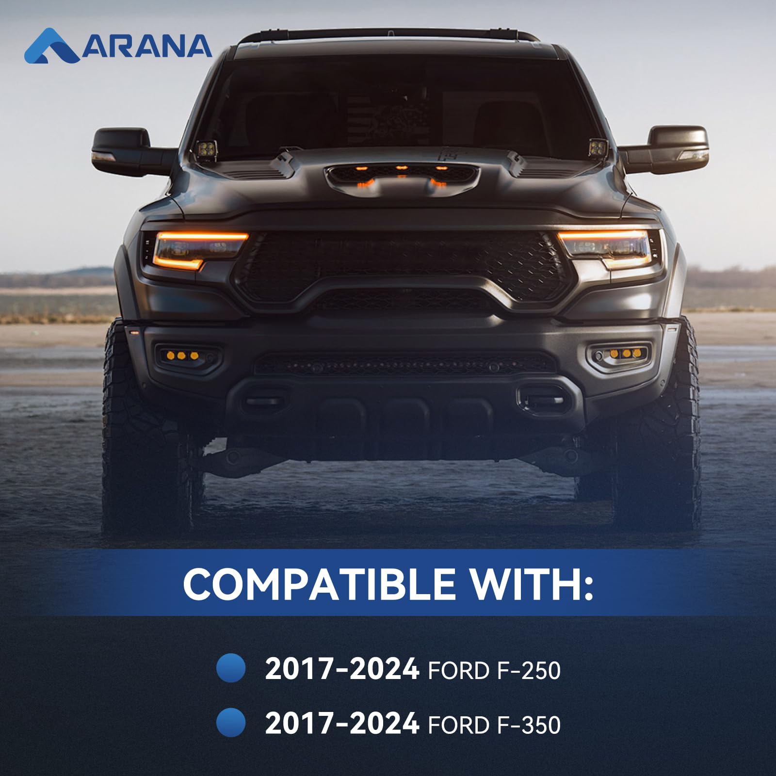 Arana Tailgate Assist For 2017-2024 F250 F350 Super Duty, Slow Drop Tailgate Shock Damper Strut Accessories For Ford F-250 F-350