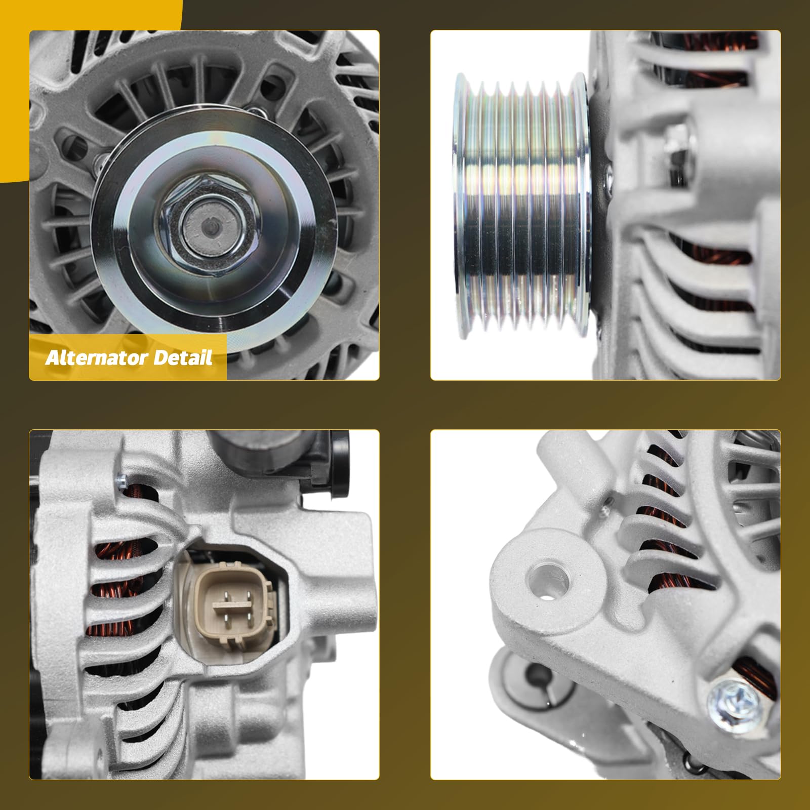 YINAVAGAD Alternator for Honda Civic L4 1.8L 2006 2007 2008 2009 2010 2011, Replace 31100RNAA01 11176 400-48050 3611176 40048050