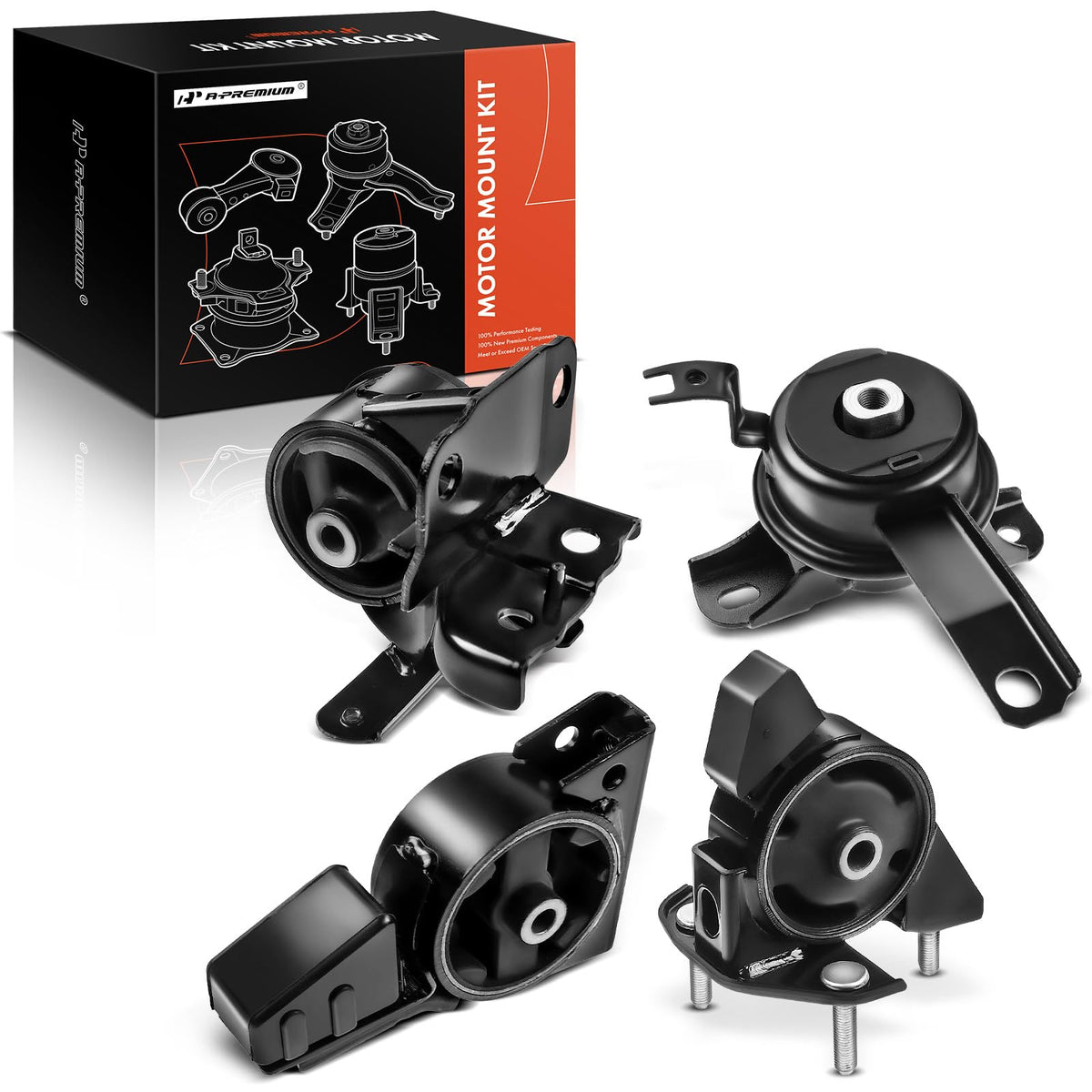 A-Premium 4PCS Engine Motor Mount and Transmission Mount Set Compatible with Chevrolet Prizm & Toyota Corolla 1998 1999 2000 200