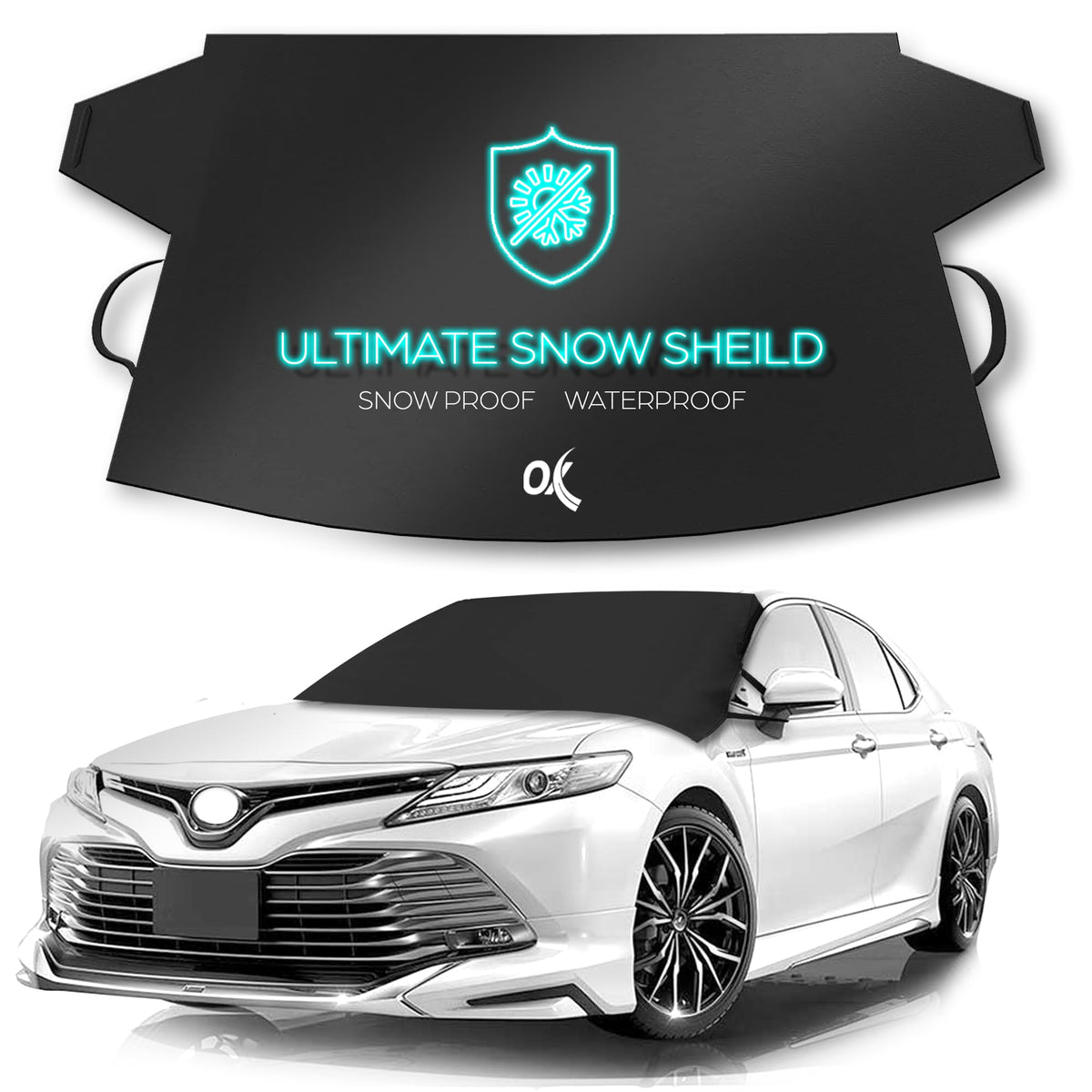 Oxgord Rear Window Snow Cover - Original Design - Best For Ice, Frost & Snow Removal - All Weather Winter & Summer Windshield Au