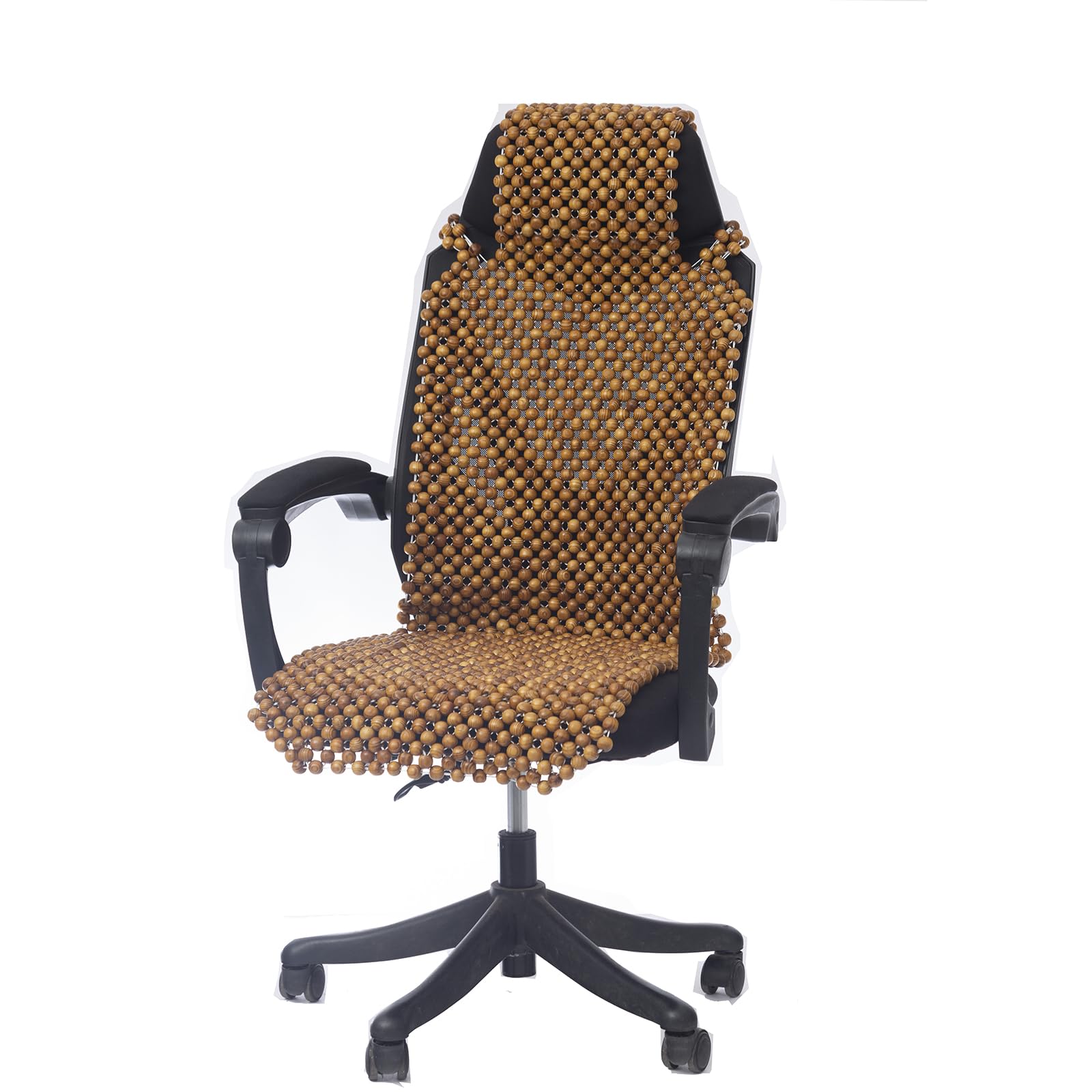 Kennisi Natural Olive Large Bead 18Mm Beaded Seat Covers For Cars Cooled Beaded Car Seat Covers Durable Wooden Beaded Seat Cover