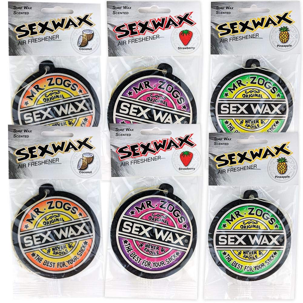 Sex Wax Coconut, Strawberry And Pineapple Air Freshener 6 Pack