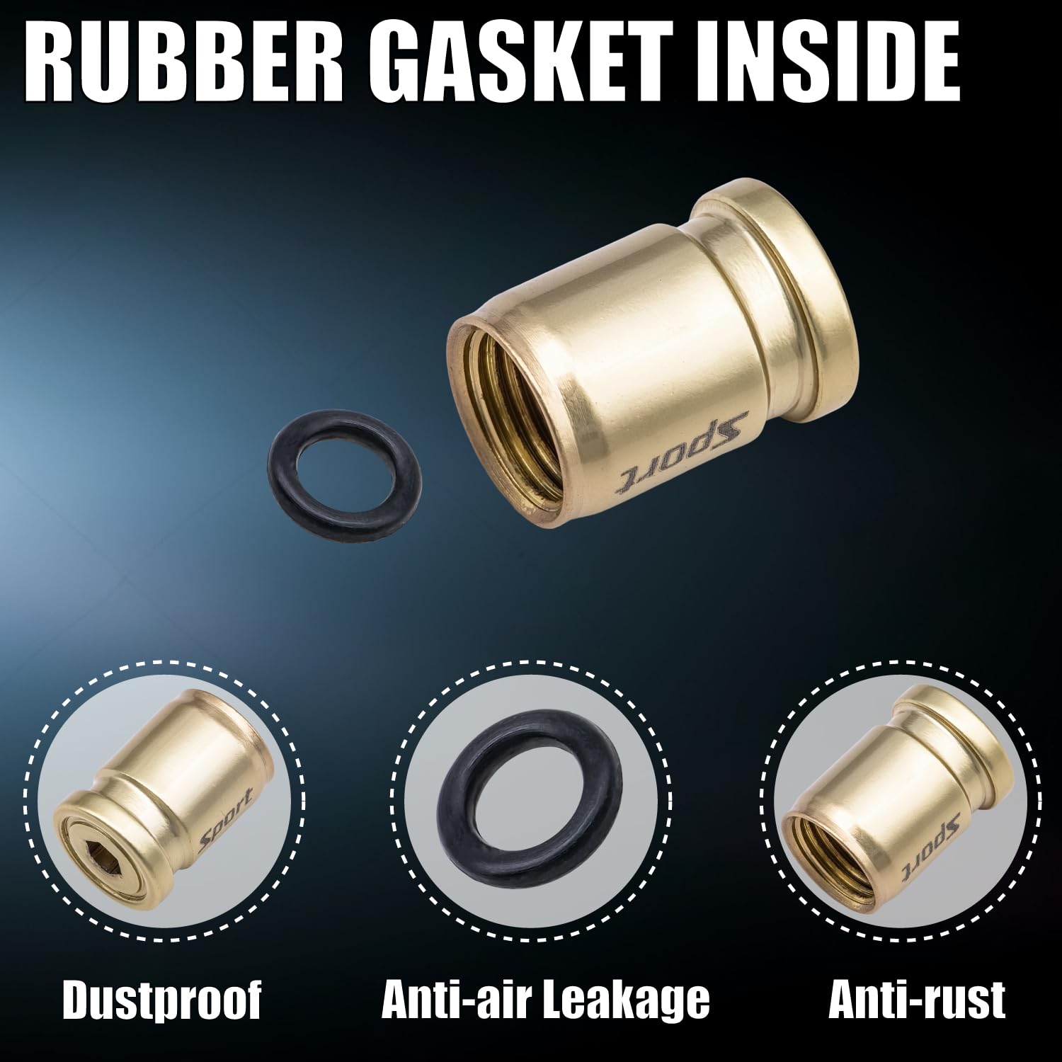 Meajoo 4 Pcs Anti Theft Car Tire Valve Stem Caps, Universal Aluminum Tire Valve Caps With O Ring Rubber Seal Fit For Cars, Truck