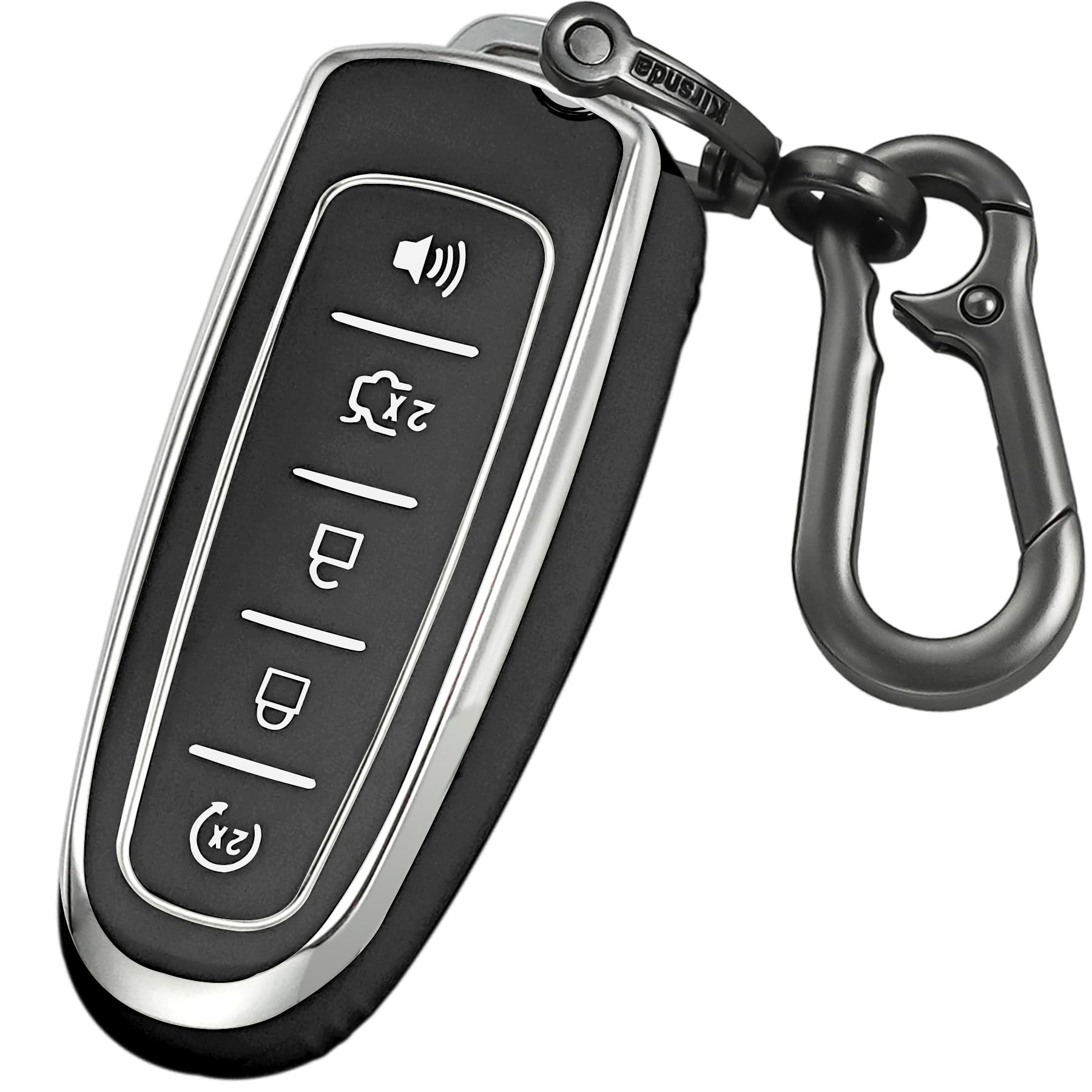 Kirsnda For Ford Key Fob Cover,Case With Keychain,Soft Tpu Protection Key Shell/Skin,5 Buttons Fit C-Max Edge Escape Expedition