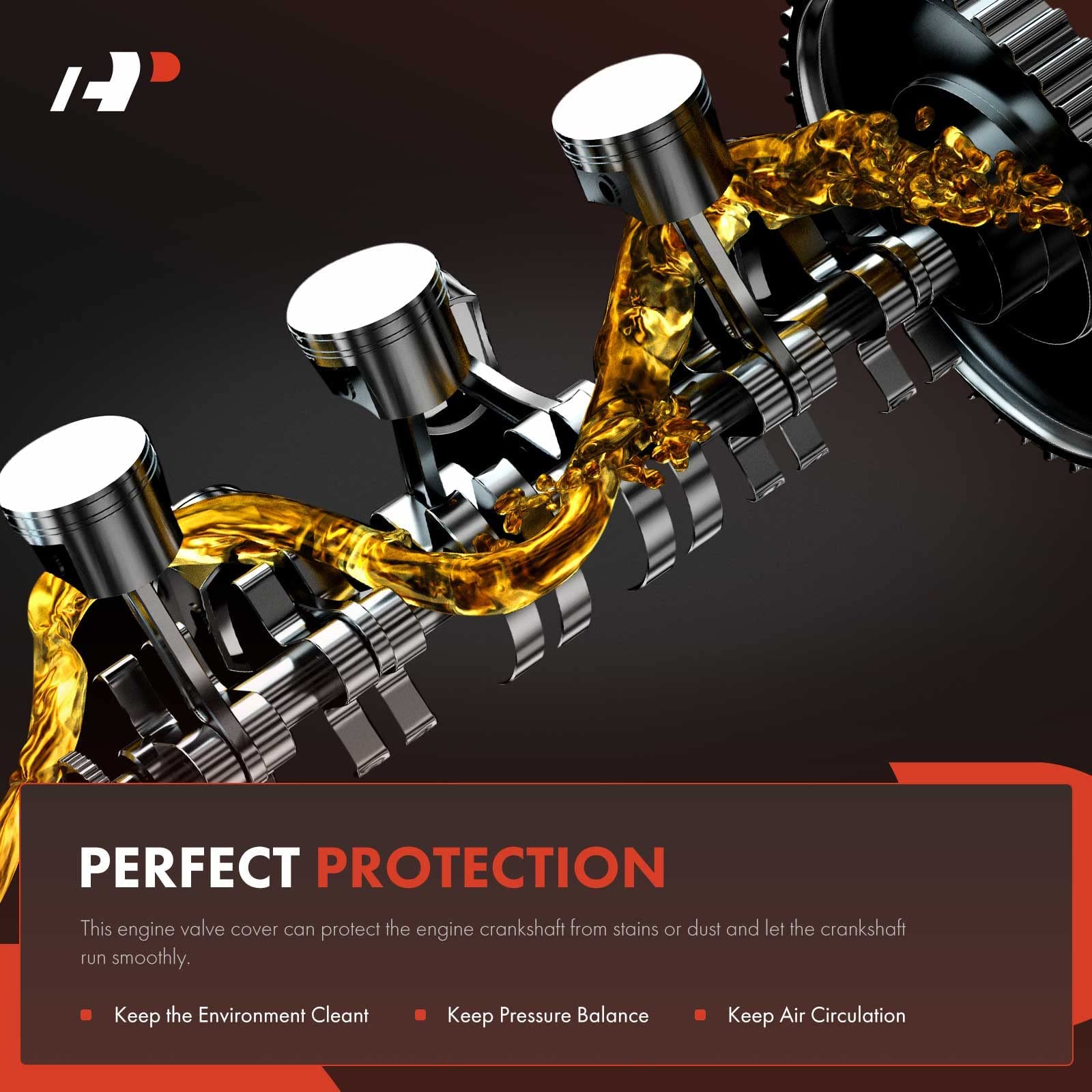 A-Premium Left Right Side Engine Valve Cover Kit, with Gasket & Bolt, Compatible with Ford Explorer 2011-2019, F-150 2011-2012,