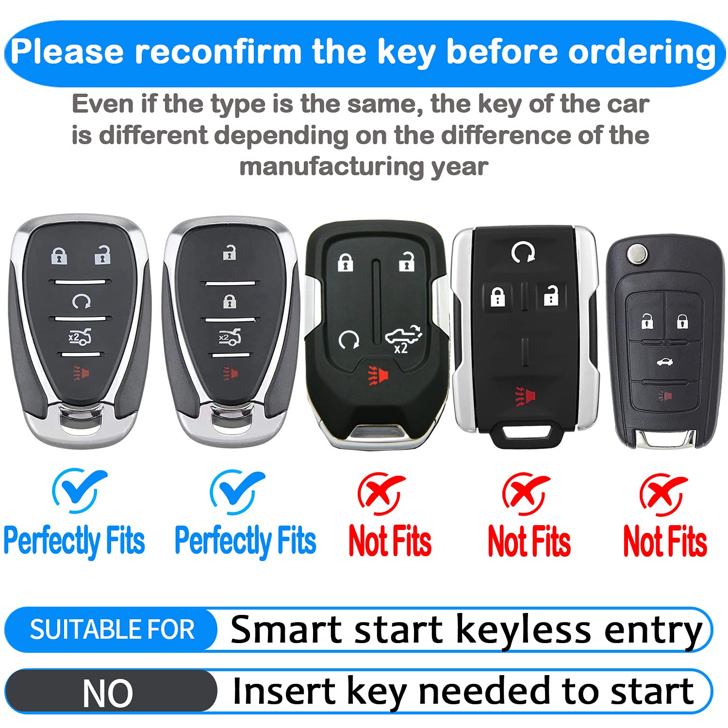 Sindeda For Chevrolet Key Fob Cover With Keychain Soft Tpu Full Protection Key Shell Case Compatible With Chevrolet 2017-2021 Ch