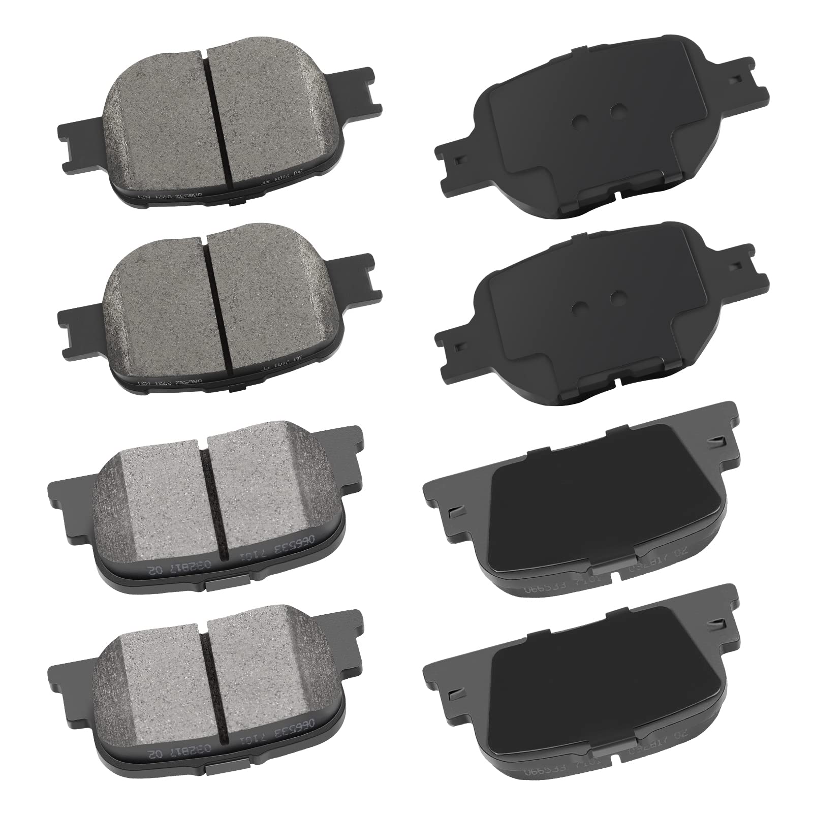 Cciyu D817 D835 Ceramic Front Rear Brake Pad Set Fit For 2005-2010 For Scion Tc