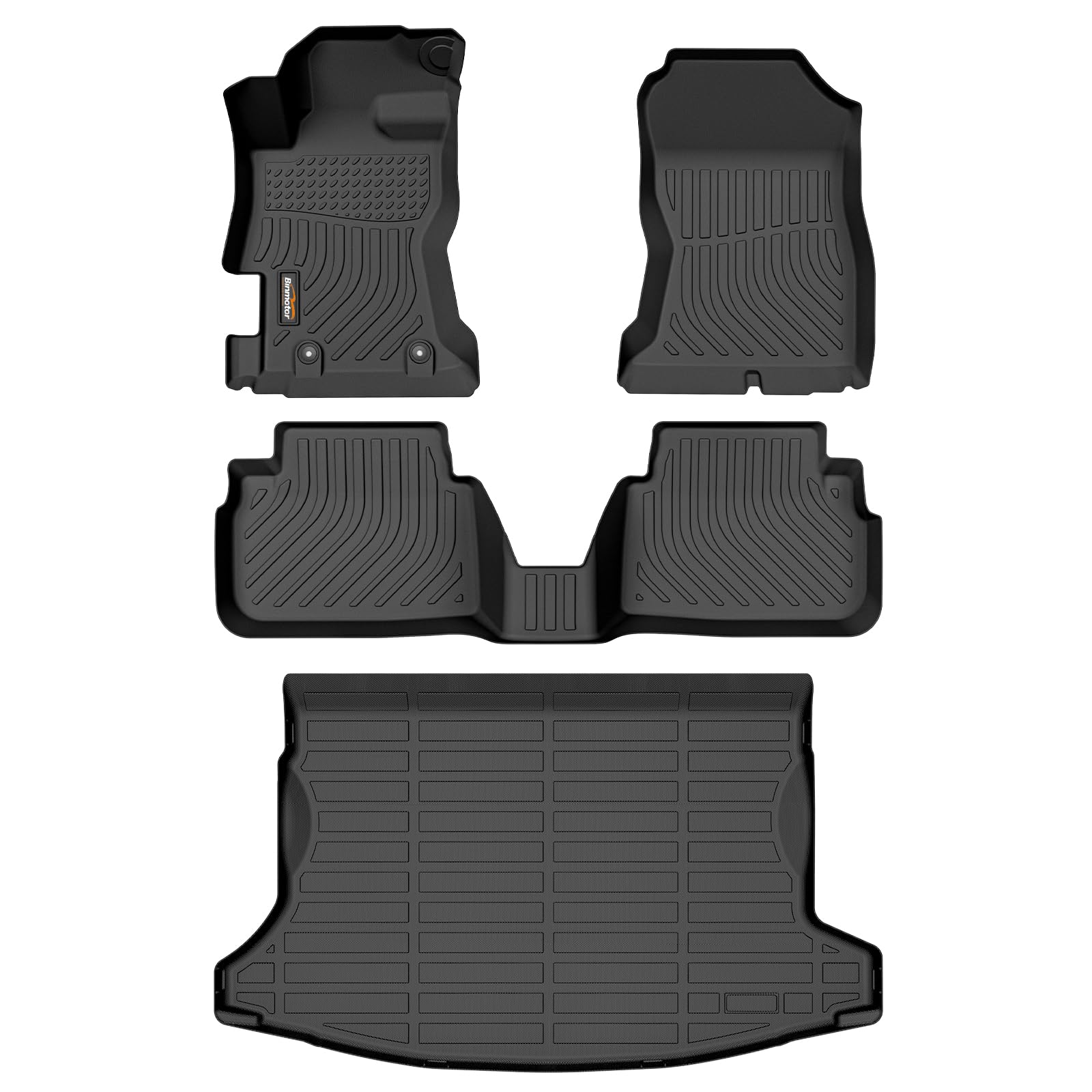 Binmotor-Floor Mats and Cargo Mat for Subaru Crosstrek 2018-2023 / for Subaru Impreza 2017-2023 (Not Hybrid Models), All Weather