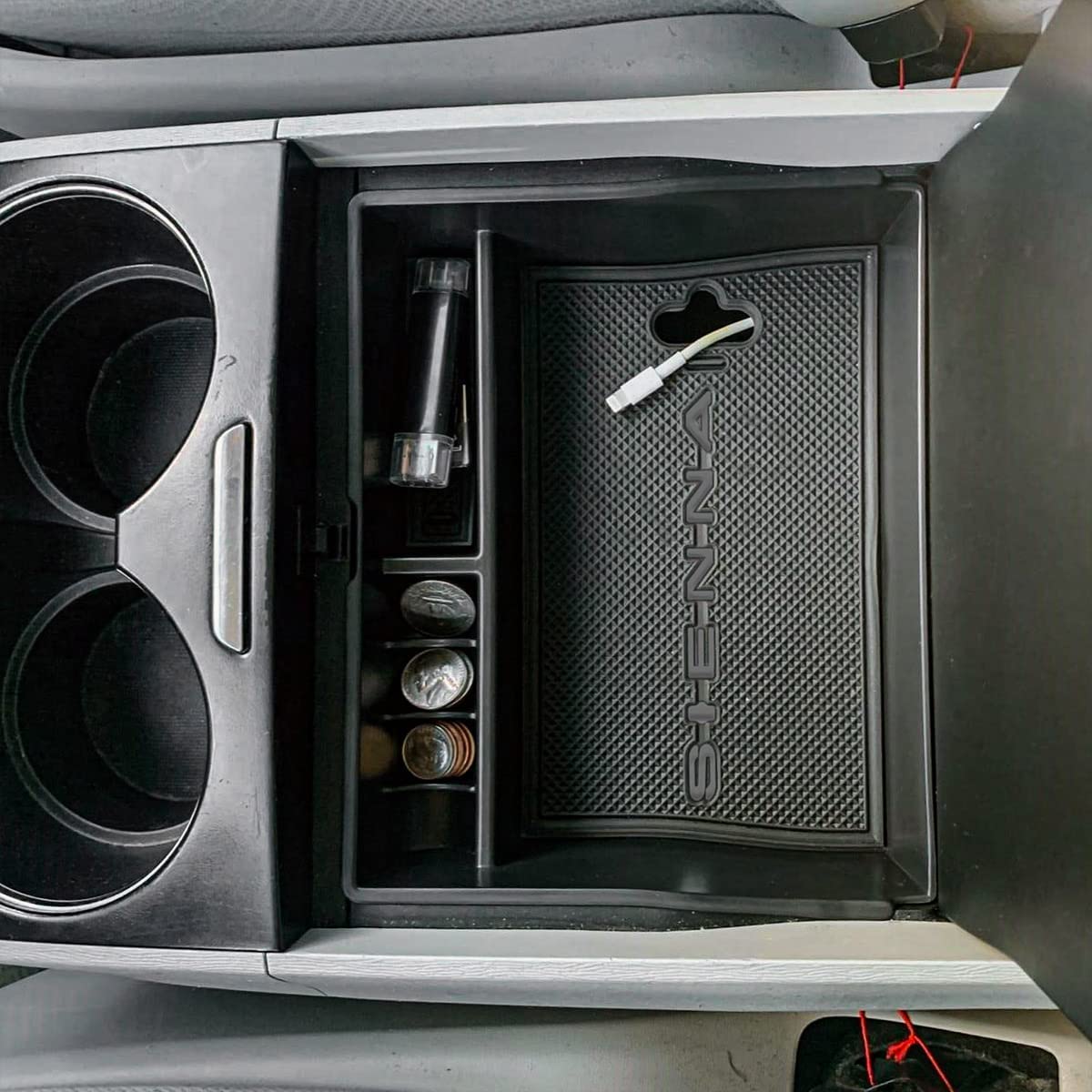 EDBETOS Center Console Organizer Tray Compatible with Sienna Accessories 2011-2015 2016 2017 2018 2019 2020 Secondary Armrest St