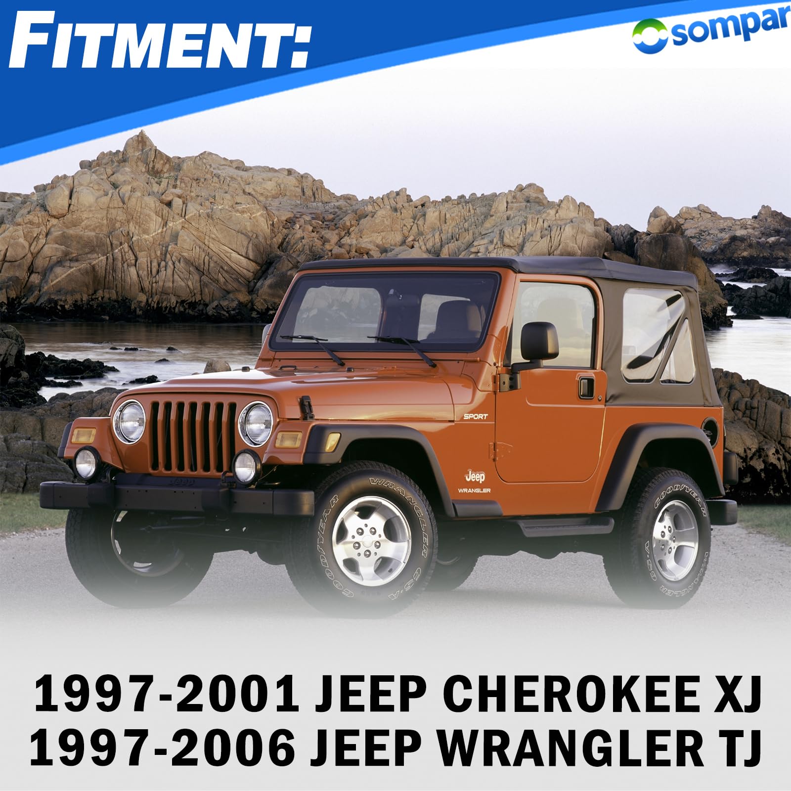 Osompar 4PCS Center Console Air Vent Grille for Jeep Wrangler TJ 1997-2006 Jeep Cherokee XJ 1997-2001 Dash Center Dash Vents Lou