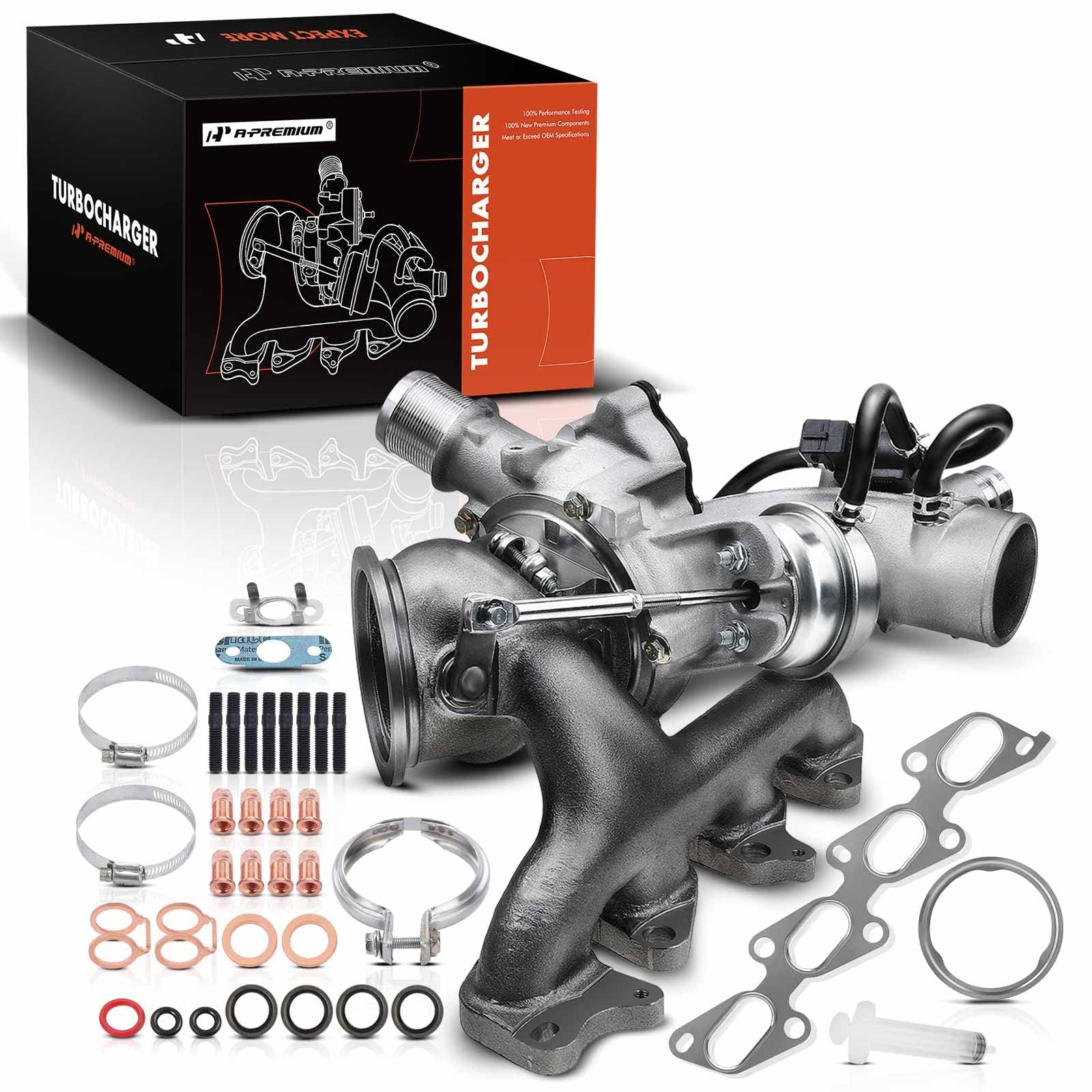 A-Premium Turbo Turbocharger And Complete Installation Kits Compatible With Buick, Chevy Vehicles - 1.4L Turbo - Encore 2013-202