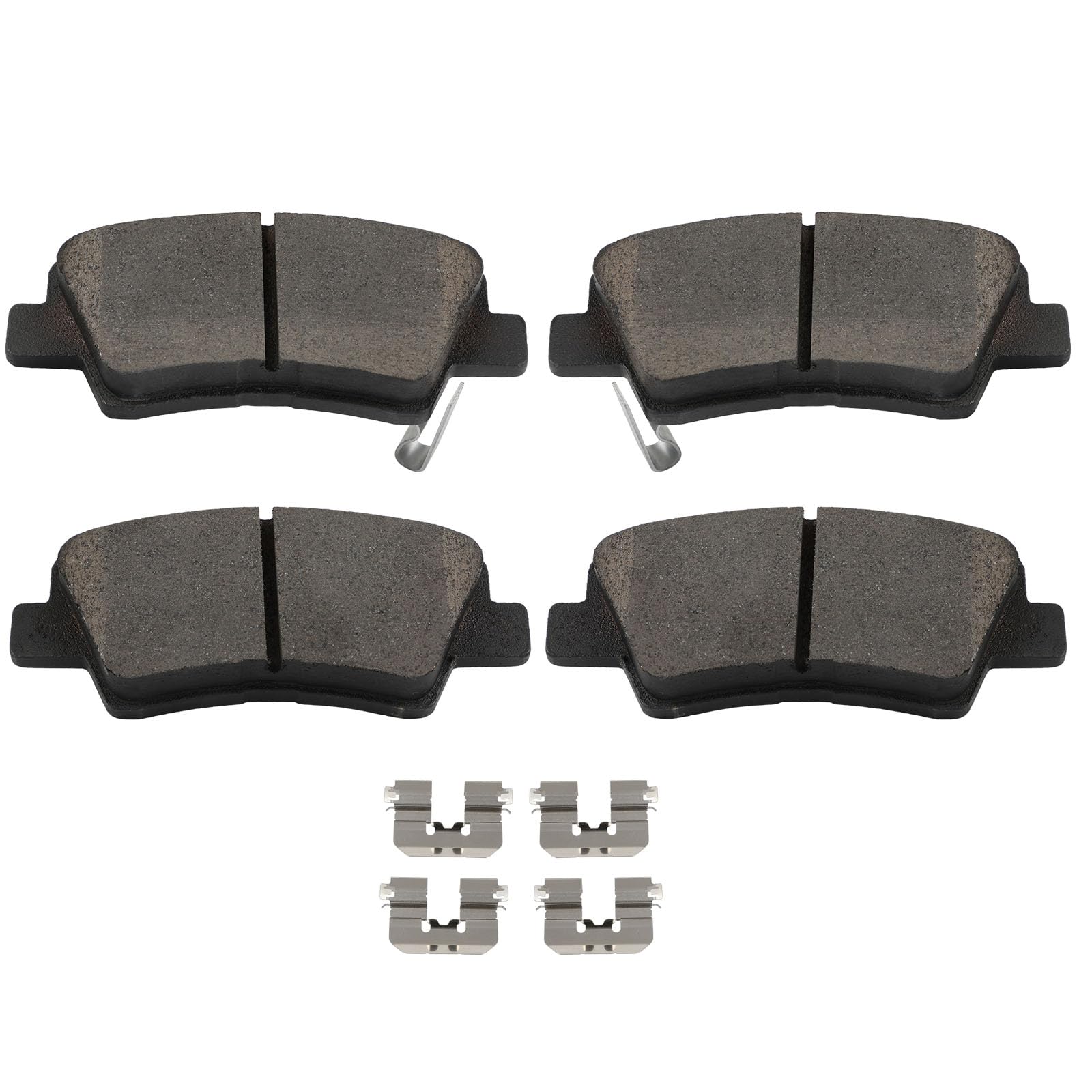 Scitoo D1812 Rear Ceramic Brake Pads Sets W/Hardware Fit For Hyundai 2016 2017 2018 2019 2020 2021 2022 2023,For Kia 2014 2015 2