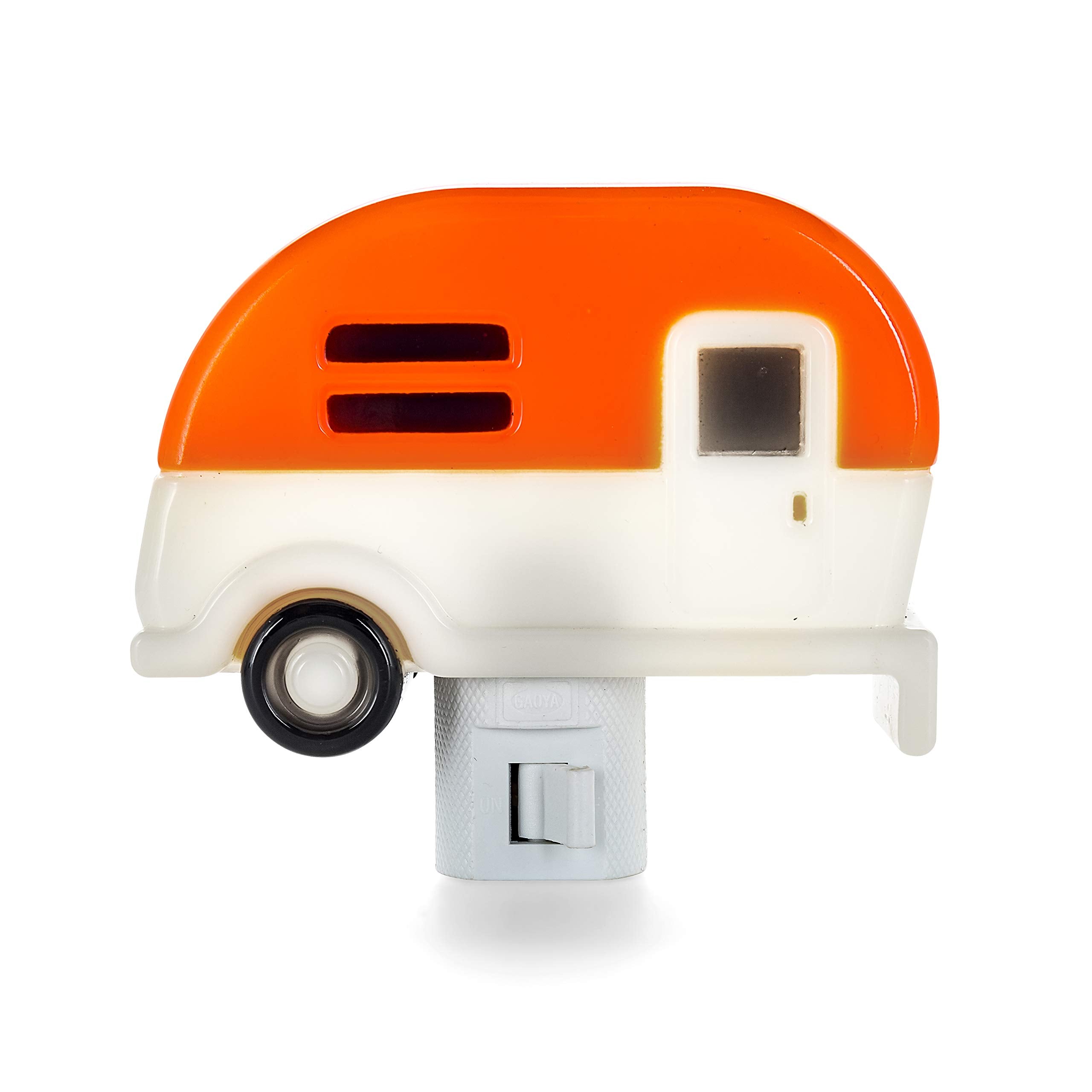 Camco Camper Nightlight | Features A 360-Degree Swivel Base | Includes (1) 120V Led Bulb | Orange Color (53102), One Size