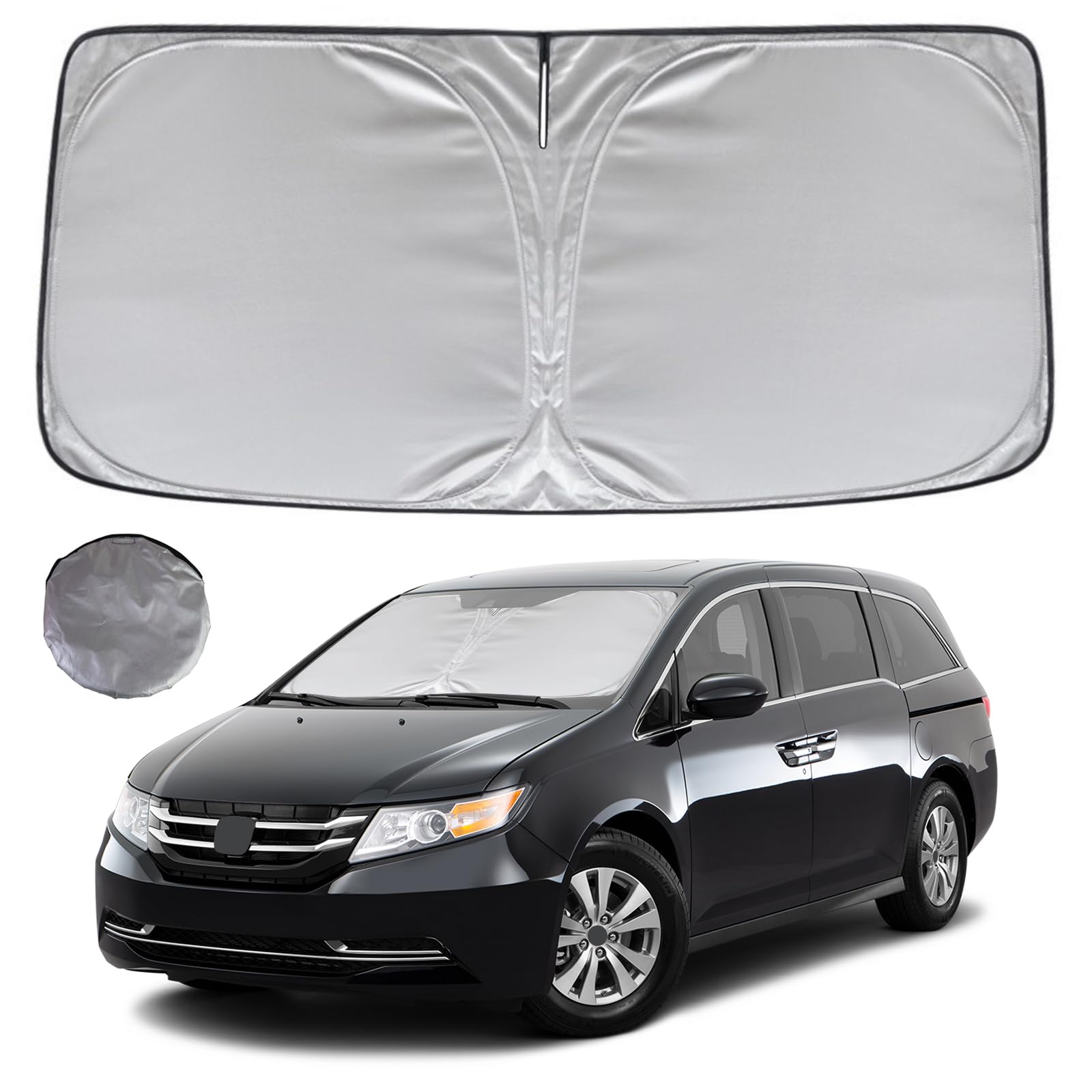 Kayzt Windshield Sun Shade For 2011-2017 Honda Odyssey Mini Van Foldable Sunshade Front Window Custom Fit Car Accessories