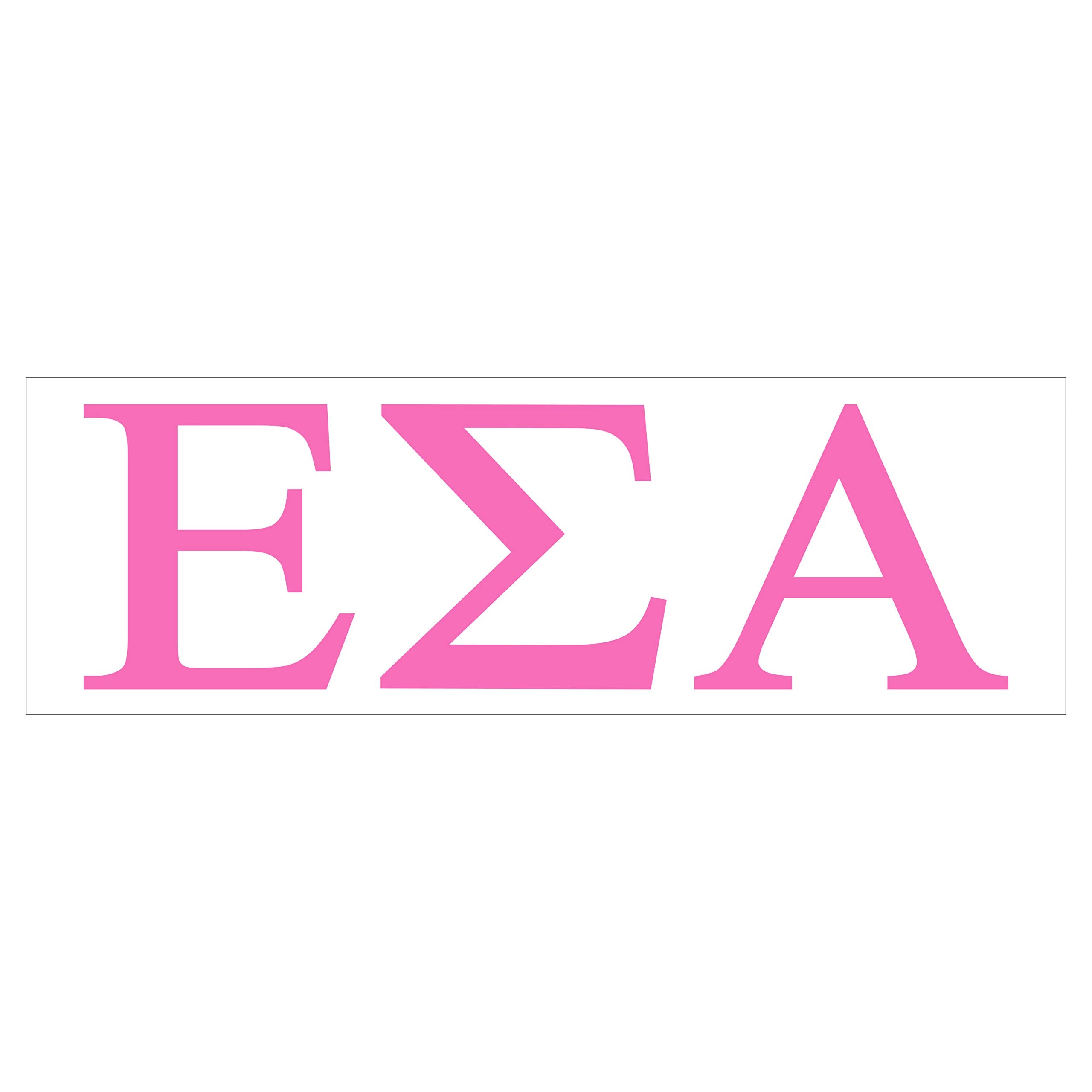 Pro-Graphx Epsilon Sigma Alpha Greek Sorority Sticker Decal, 2.5 Inches Tall, Pink