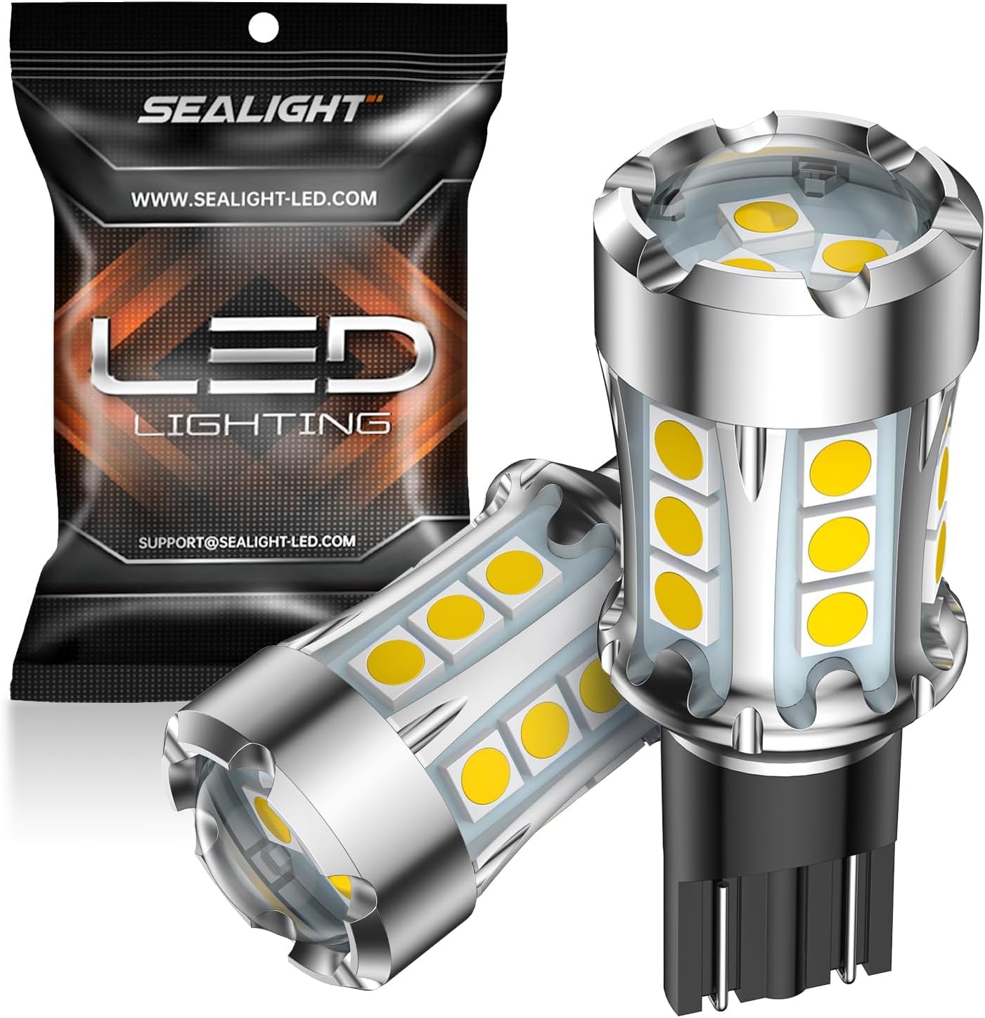 Sealight 921 Led Bulb Reverse Light, 906 916 W16W 912 Bulb 600% Brighter Super Bright T15 Backup Lights With Projector Replaceme