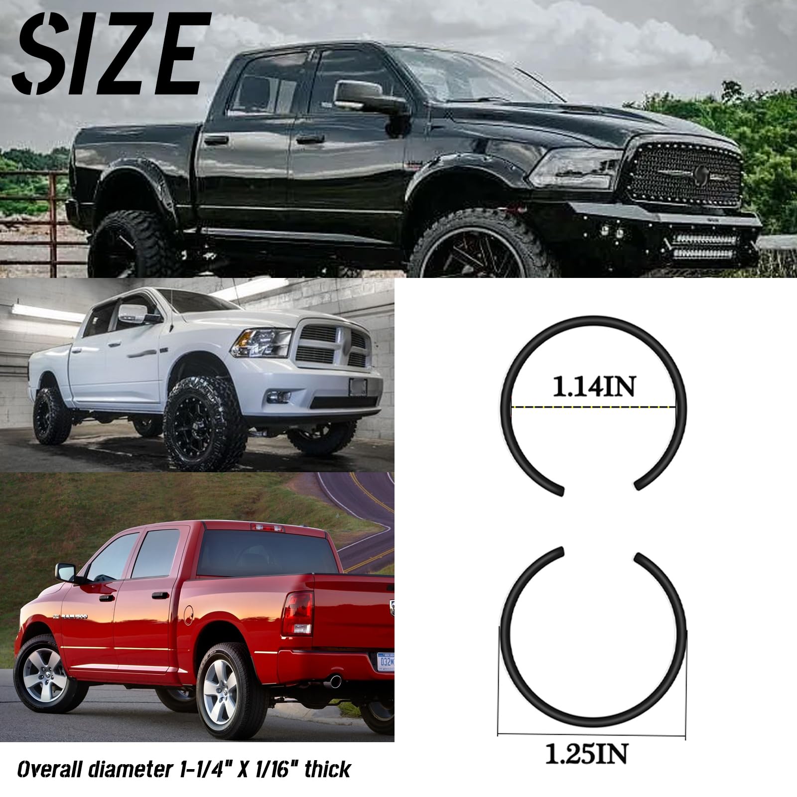 HQPARRTS Front Axle Carrier Snap Ring C-Clip Compatible with 2012 2013 2014 2015 2016 2017 Dodge Ram 1500 (Replace #68146592AA)