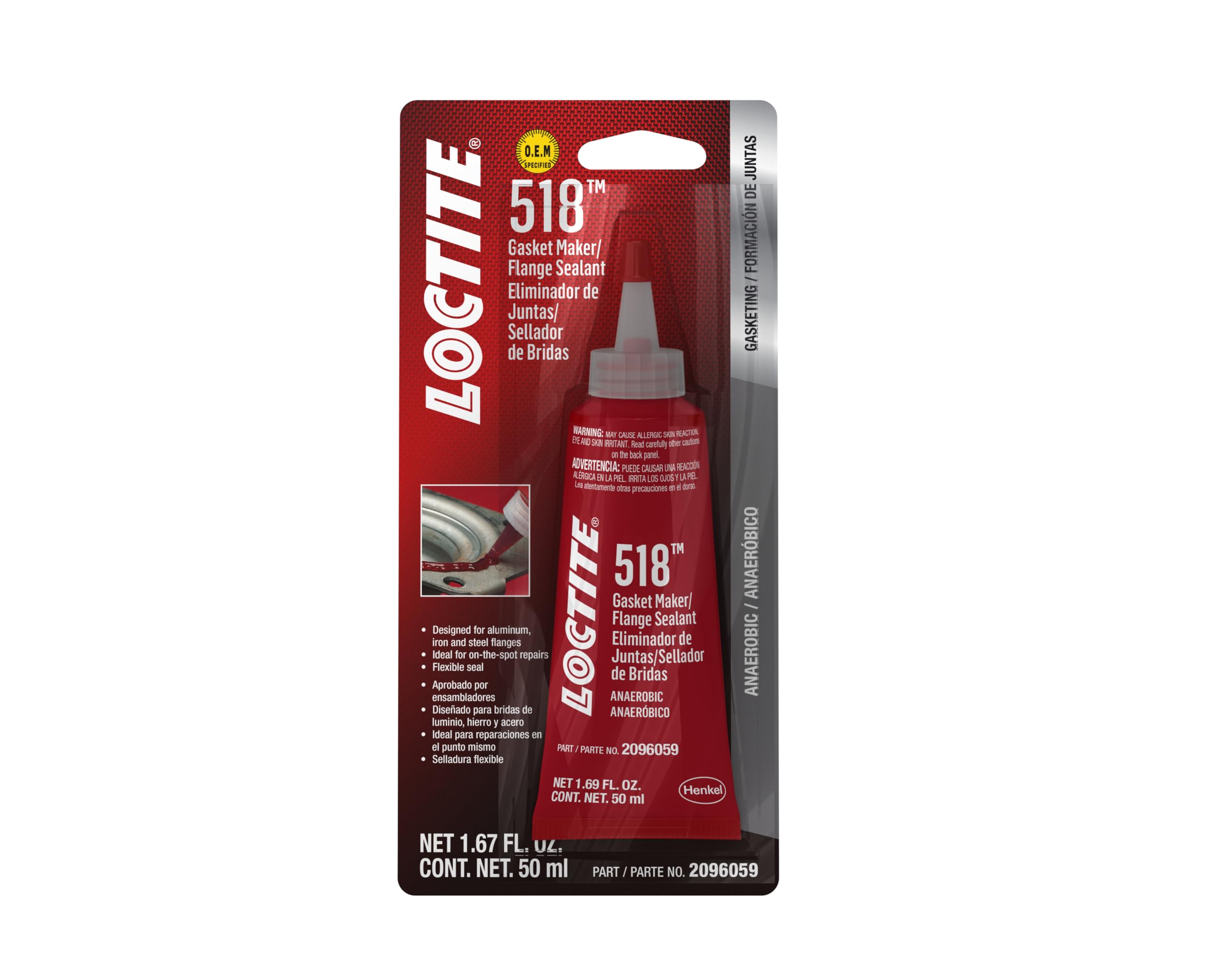 Loctite Gasket Sealant,50mL,Red,Paste