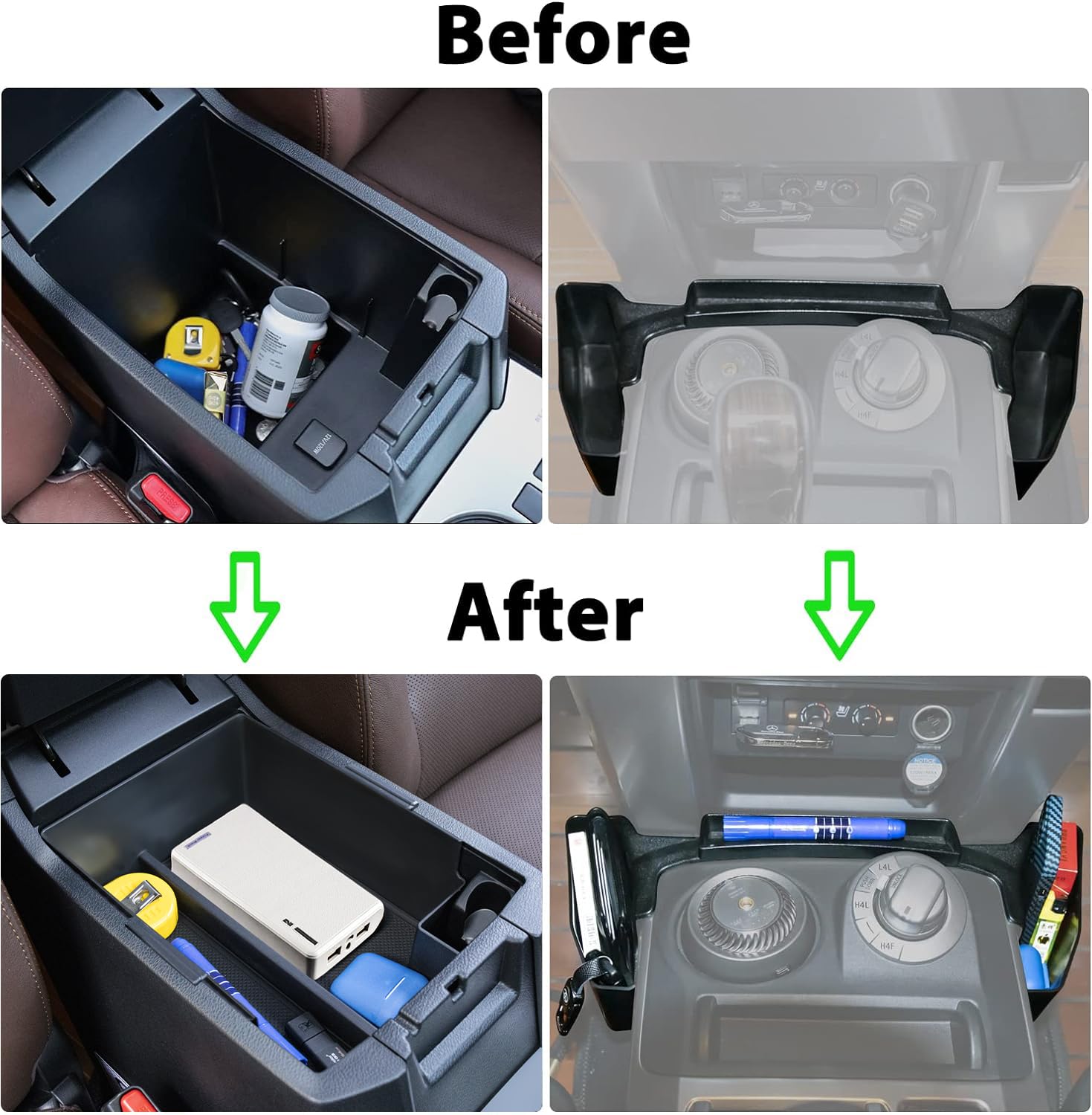 Neepiar Center Console Organizer Compatible With Toyota 4Runner 2010-2019 2020 2021 2022 2023 2024 Gear Shift Organizer Tray And