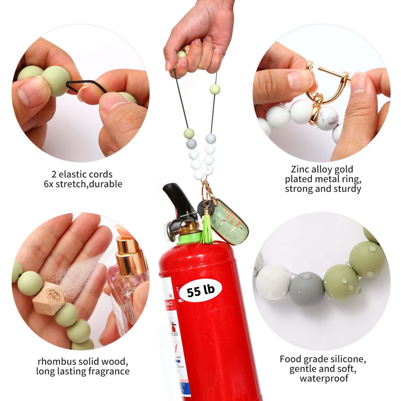 For Jeep Accessories Wristlet Key Fob Cover, Anti-Fingerprint Special Tpu Key Case,Compatible With Grand Cherokee Renegade Dodge