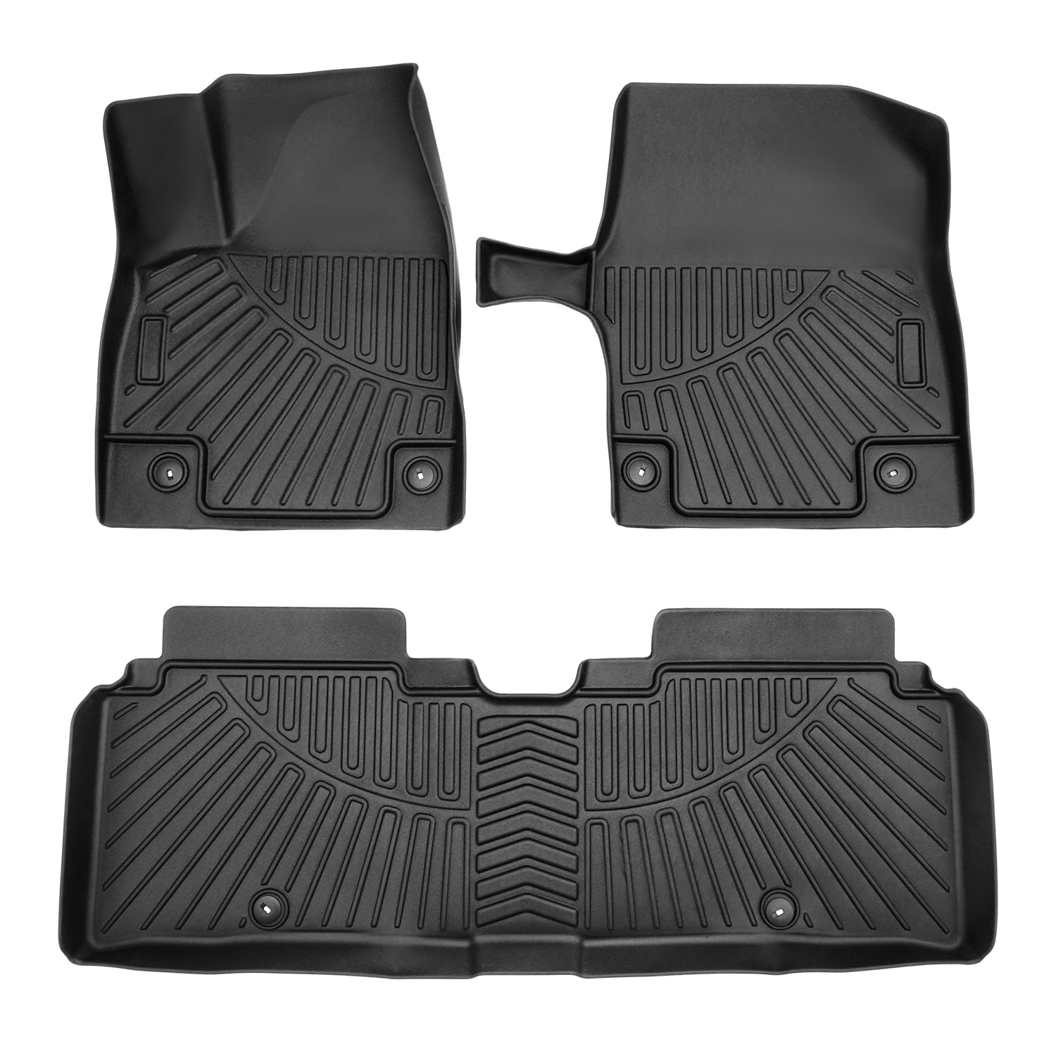 Forccord Custom Fit For Floor Mats Kia Ev6 2025 2024 2023 2022 All Weather Protection Tpe Black Heavy Duty Non-Slip Waterproof 3