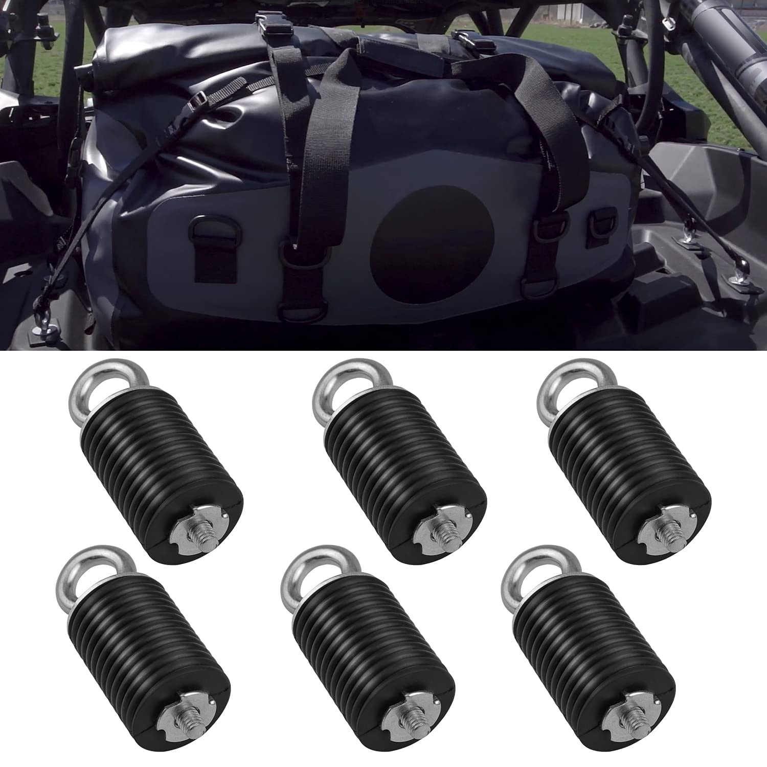 Utv Bed Tie Down Anchors General Tie Down Anchor Black Compatible With Polaris Ranger/General 500 700 800 900 1000 (Up To 2021) 2' Long Anchors Set Of 6