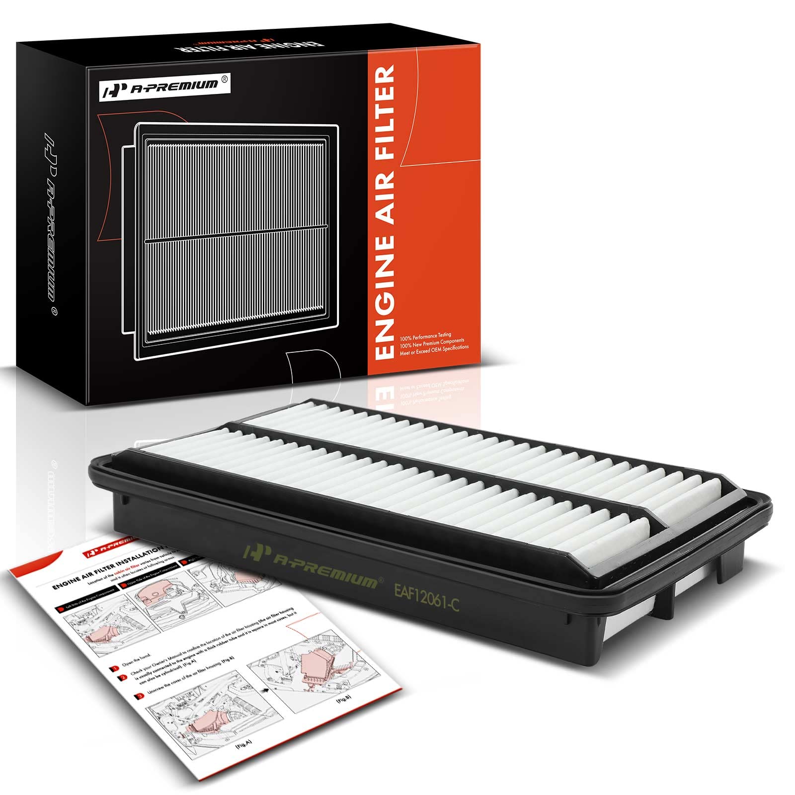 A-Premium Engine Air Filter Compatible With Acura & Honda Models - Mdx (2016-2020), Tlx 2.0L (2021-2023), Odyssey (2018-2023), P
