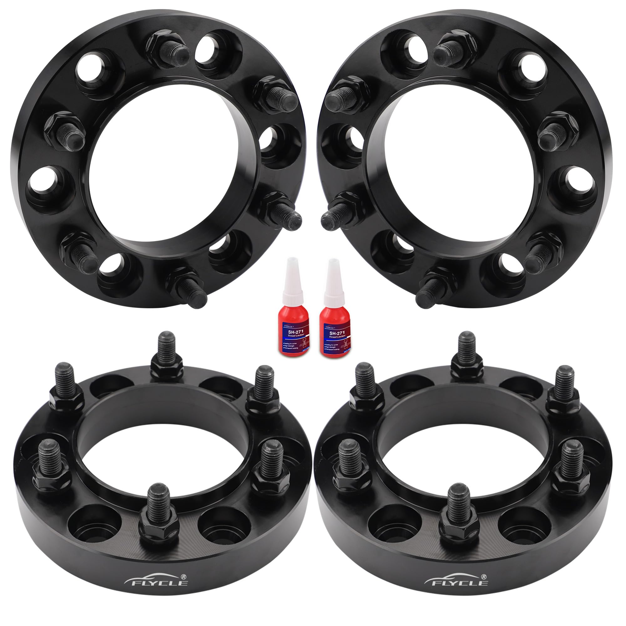 6X5.5 Hubcentric Wheel Spacers 1 Inch For 1995-2023 Tacoma 4Runner, 6X139.7Mm With 12X1.5 Studs 106Mm Center Bore Forged Wheel Spacer For Tundra Fj Cruise Fortuner Sequoia Gx460 Gx470