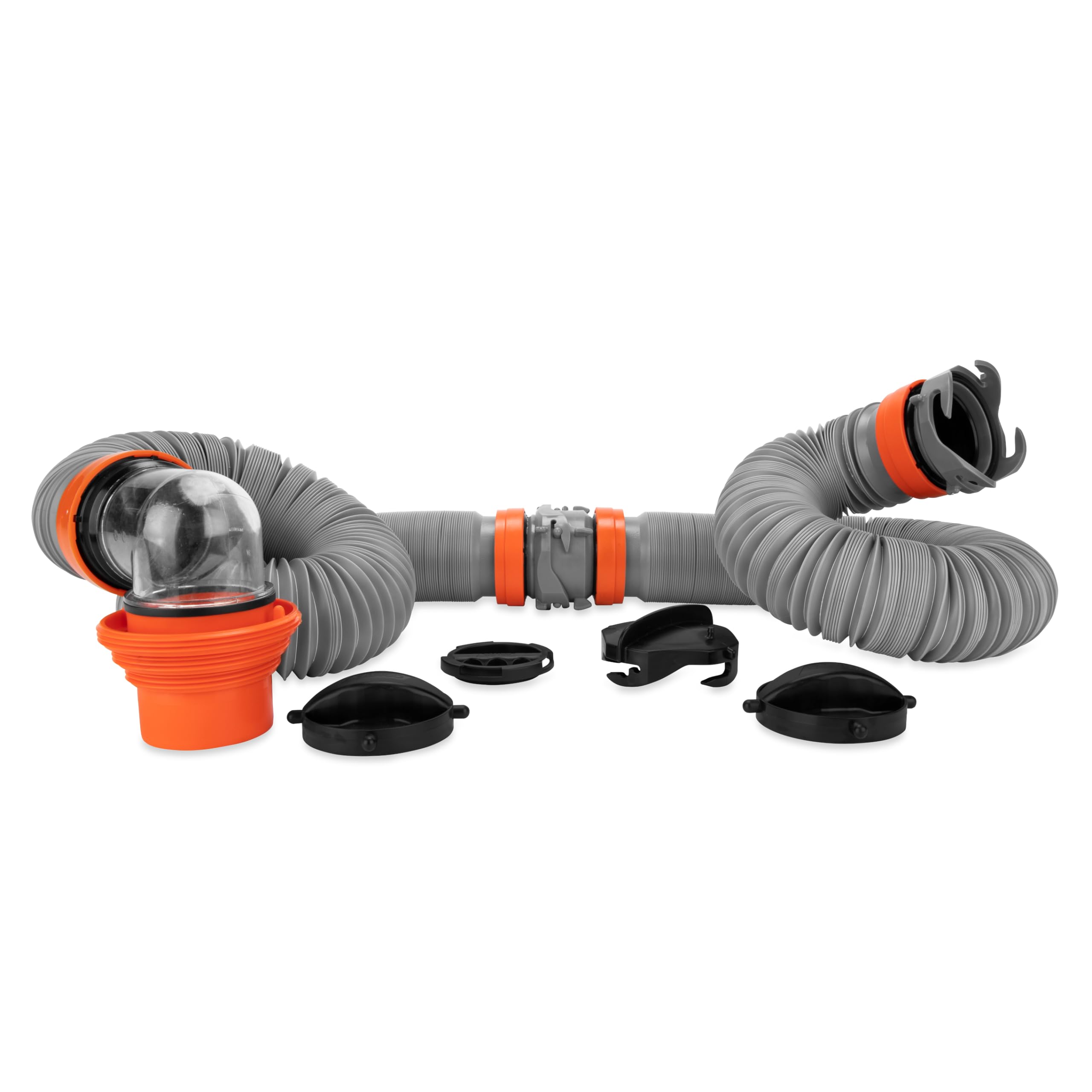 Camco Rhino X 20-Ft Camper/RV Sewer Hose Kit - (2) 10-Ft Heavy Duty RV Septic Hoses - Designed to Hold Shape & Stay in-Place - I