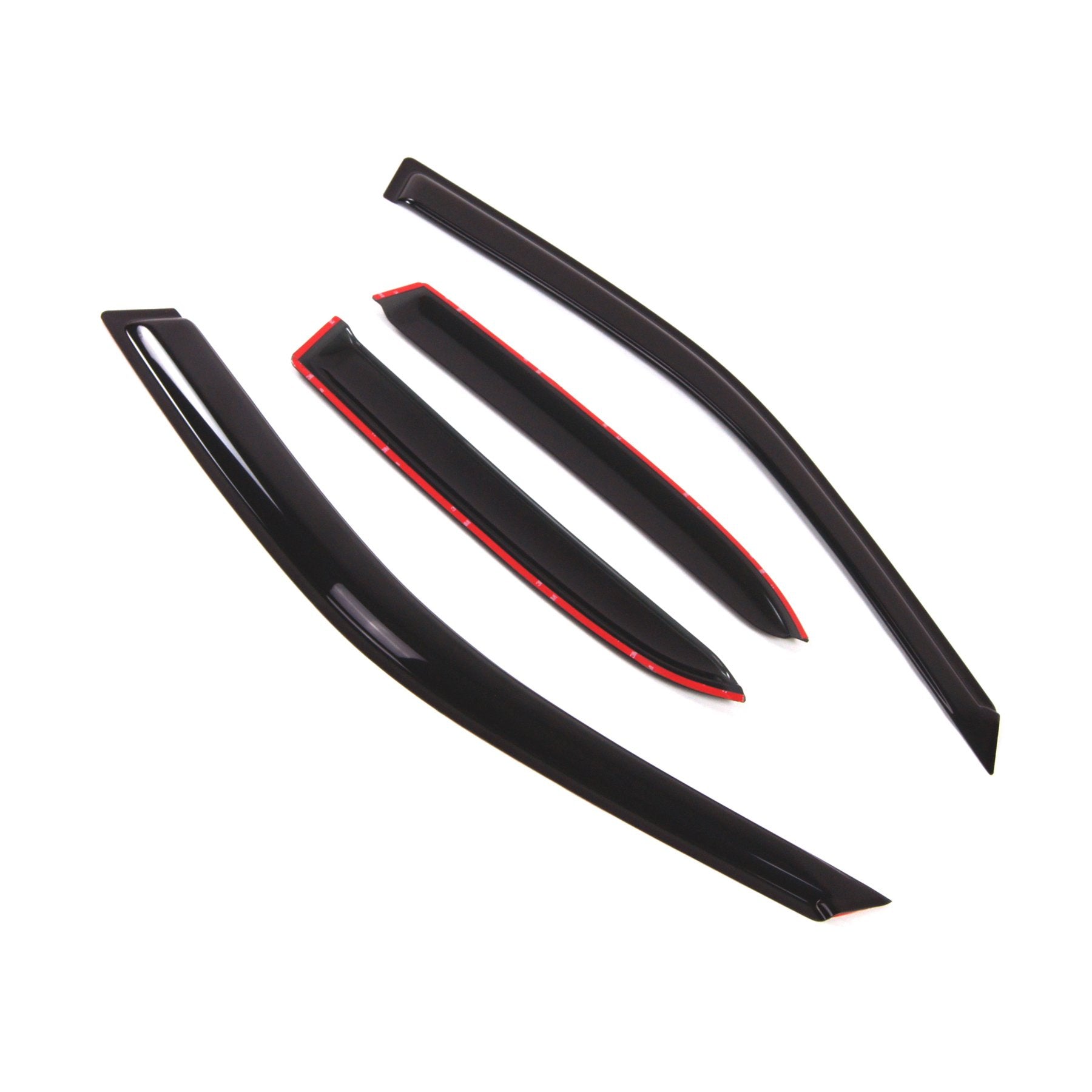 Tuningpros Outside Mount Window Vent Visors Rain Guards Compatible With Mazda Protege 1999-2005 | Side Window Wind Deflectors Ra