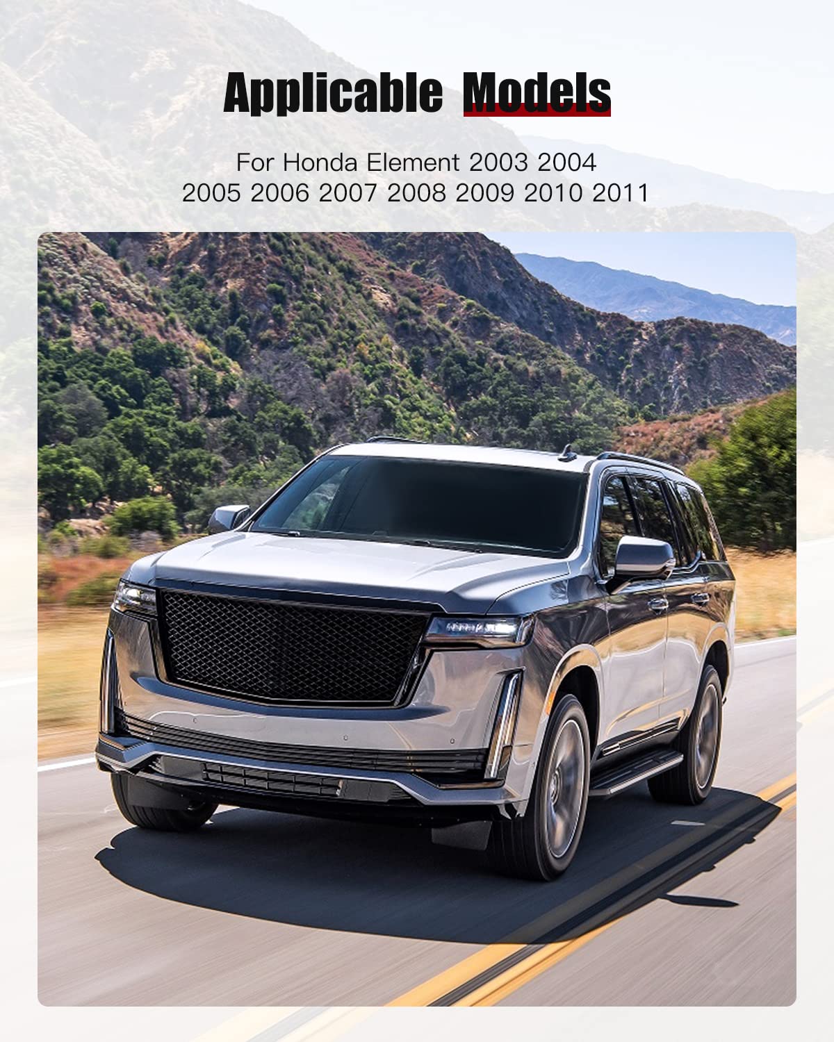 cciyu 1x Black Roof Rack Crossbars End Covers Cargo Rack End Cap Replacement Fit for 2003-2011 for Honda Element Sport Utility 4