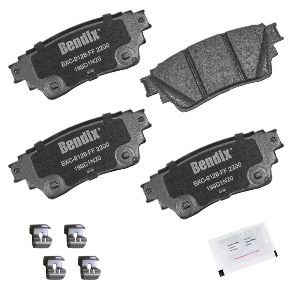 Bendix Priority1 Cfc2200 Ceramic Rear Brake Pads For Infiniti Qx60 2023-2022, Mitsubishi Outlander 2023-2022, Nissan Altima 2024
