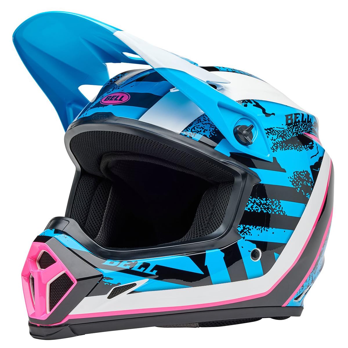 Bell Mx-9 Mips Dirt Helmet (Gloss Breakdance Blue/Pink - 2X-Large)