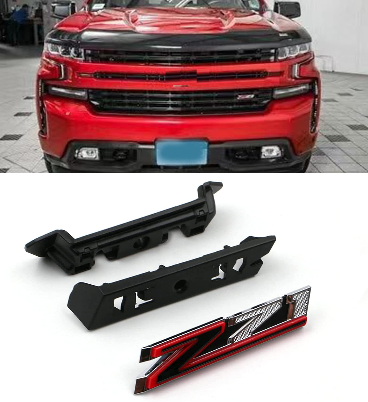 1 Oem Grille Z71 Front Emblem 3D Badge Compatible With 2019-2025 Silverado Tahoe Suburban Rst 1500 Hd 2500 Hd 3500Hd 84384428 (C
