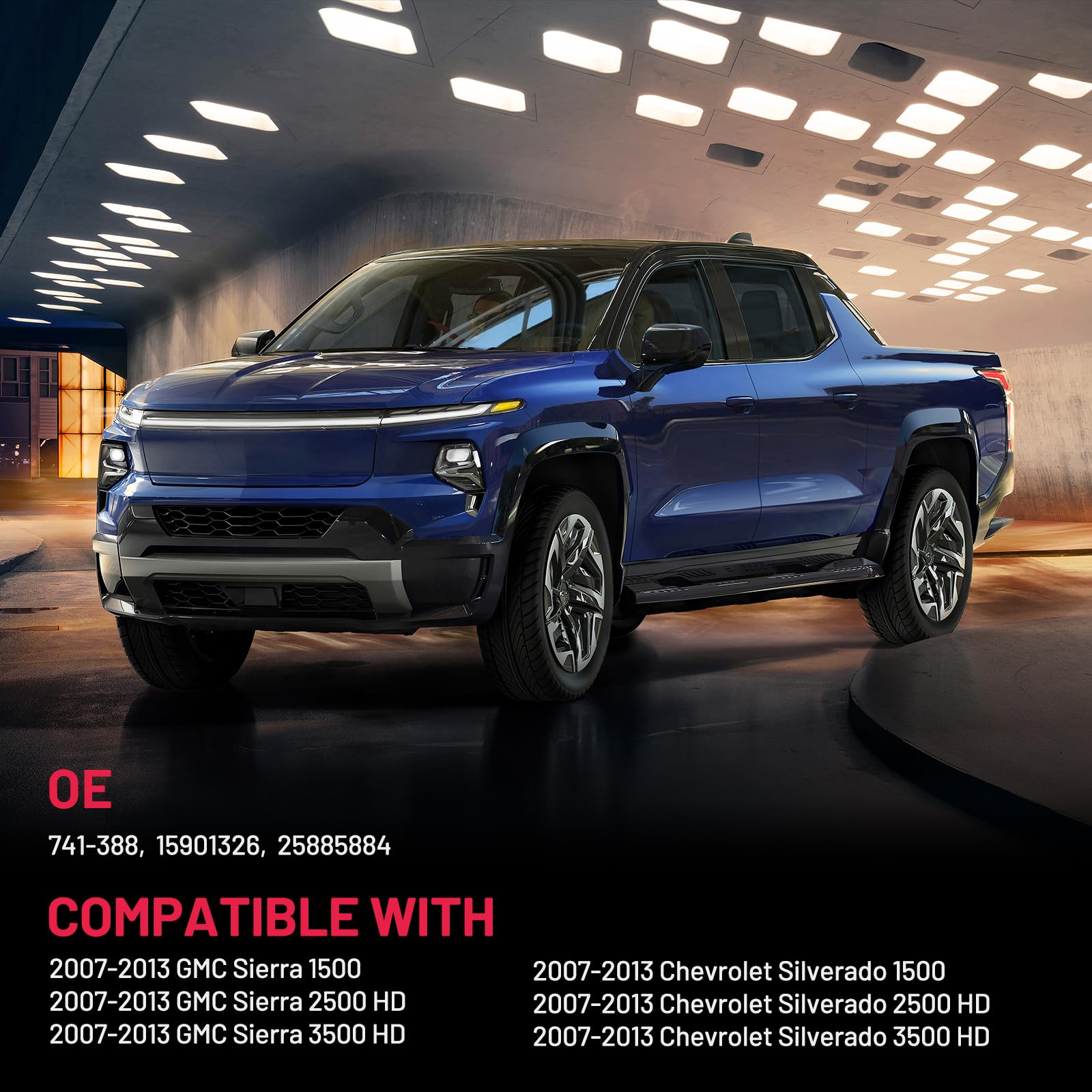 BDFHYK 741-388 Power Window Regulator with Motor Rear Left for 2007-2013 Chevy Silverado 1500 2500 3500 2007-2013 GMC Sierra 150