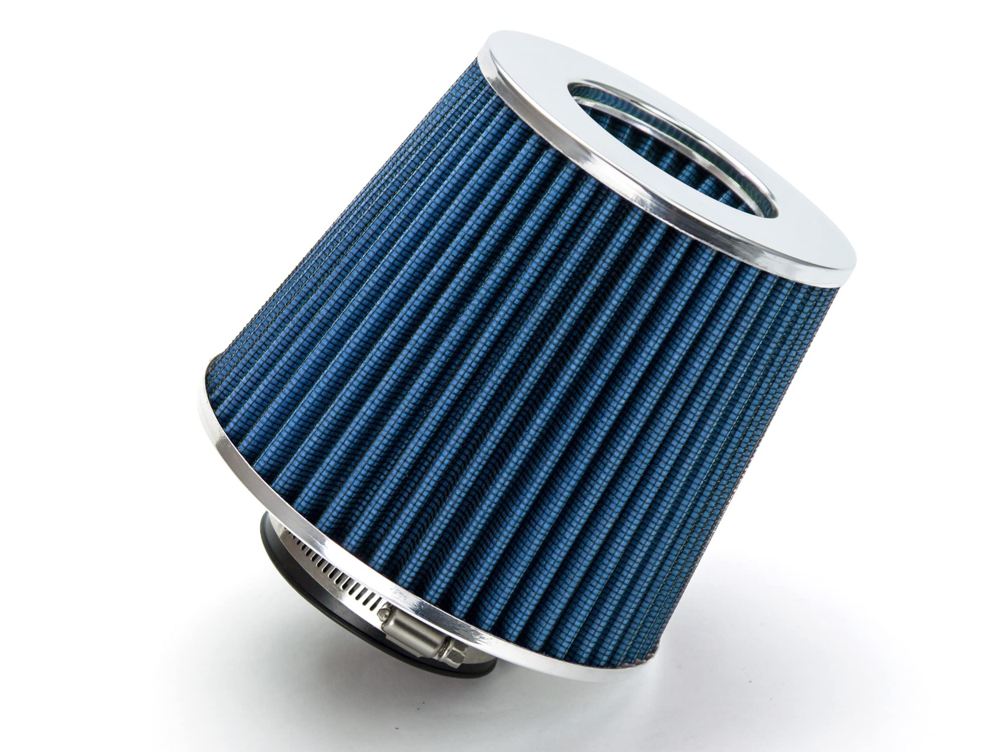Blue 3.25'' 82.5 Mm Inlet Cold Air Cone Replacement Performance Washable Clamp-On Dry Air Filter