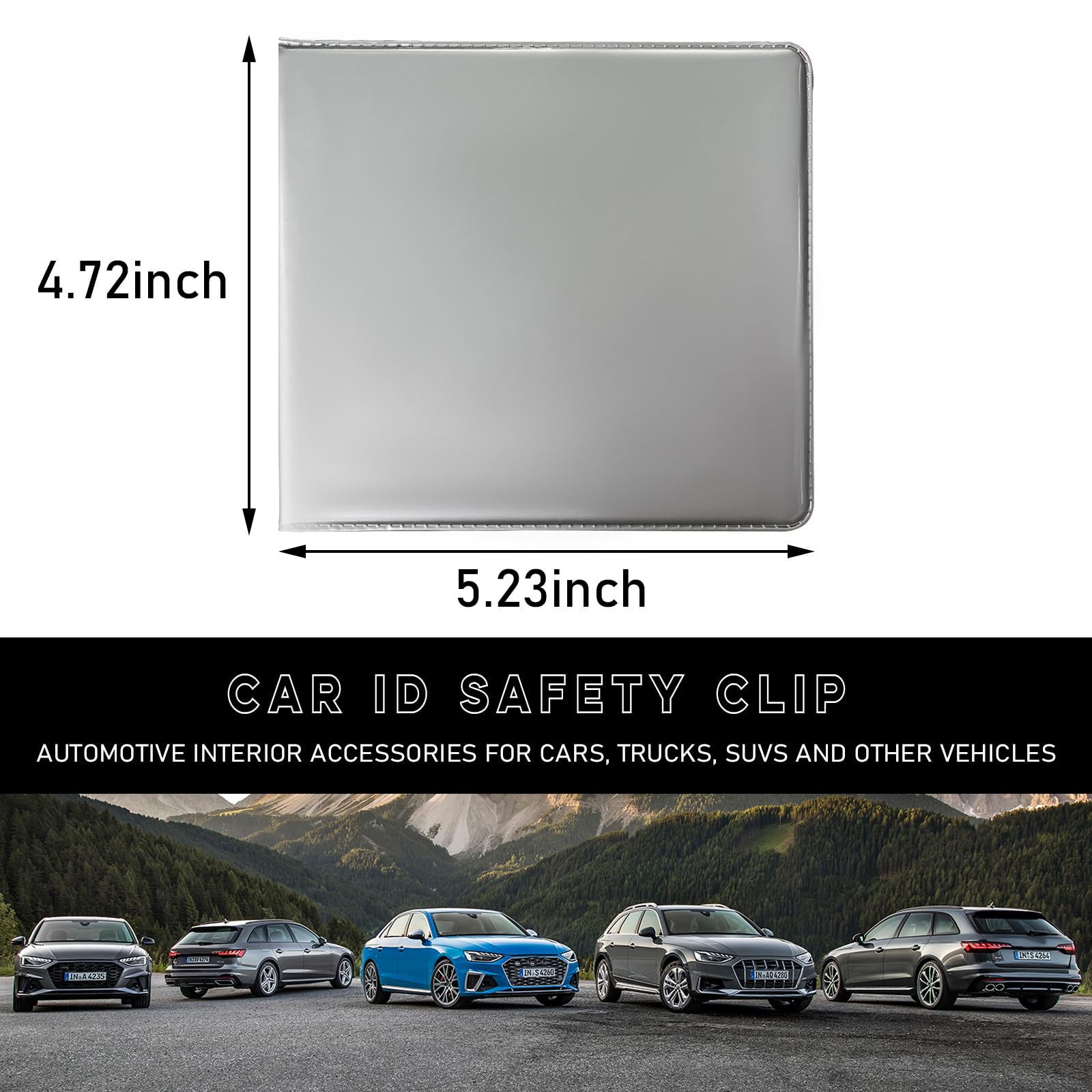 Ziciner Car Registration and Insurance Holder, 5.2''   4.7'' Premium Leather Auto Glove Box Organizer with Closure, Essential Ca