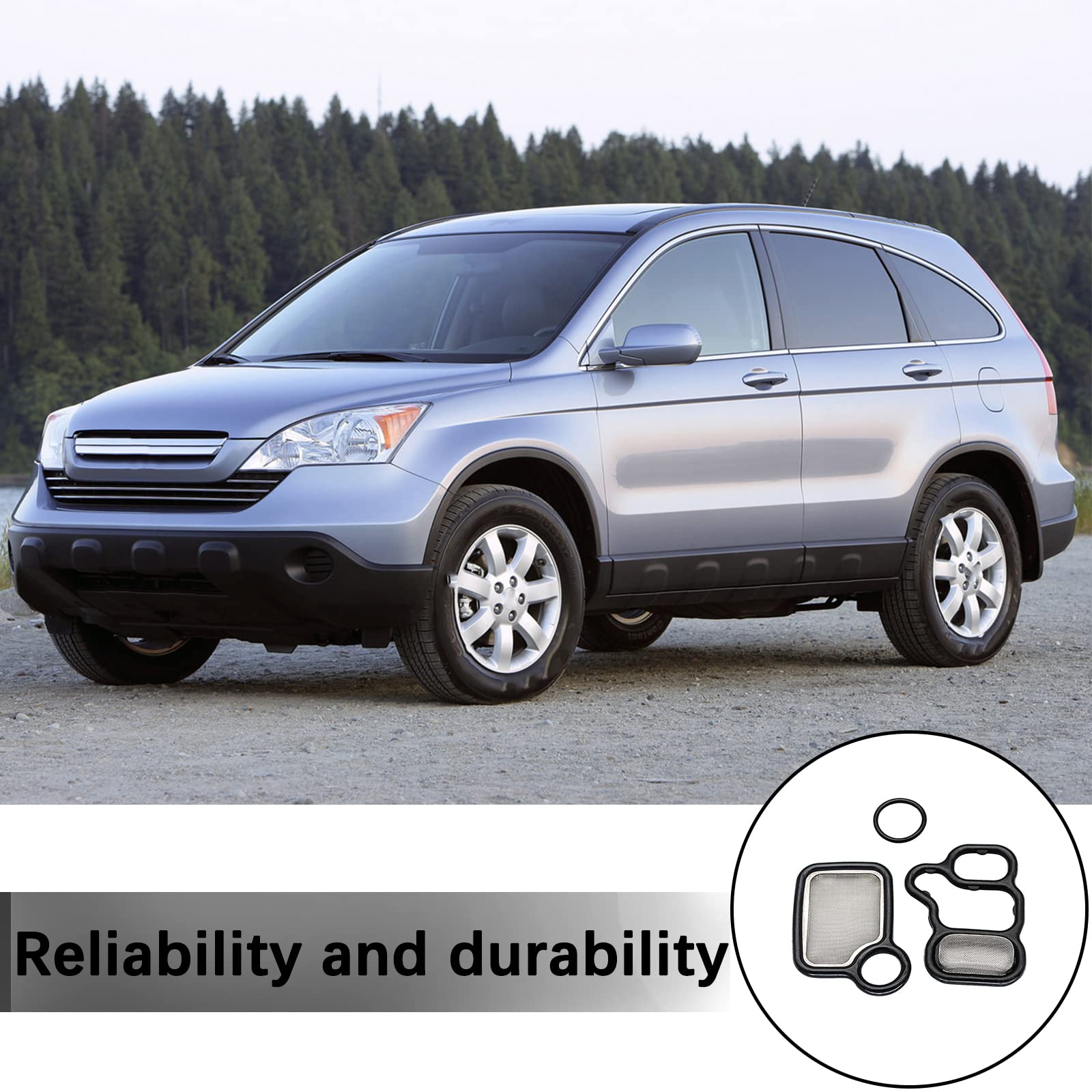 917-176 Vvt Vtec Solenoid Gasket Valve Cover Set 3 Pcs 15815-Raa-A02 Fits 2002-2015 Honda Cr-V Accord Element Civic Si Fit Accor